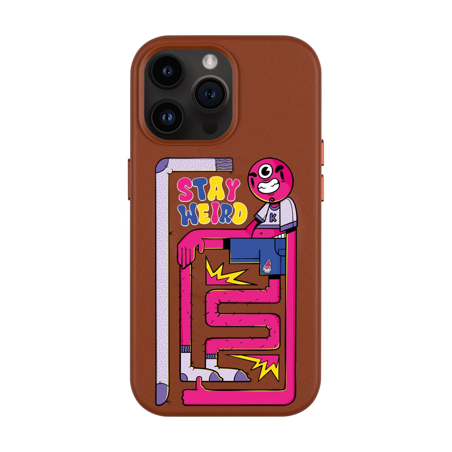 OG TOOTHY-iPhone 14 Pro Max Leather Kılıf MagSafe Özellikli