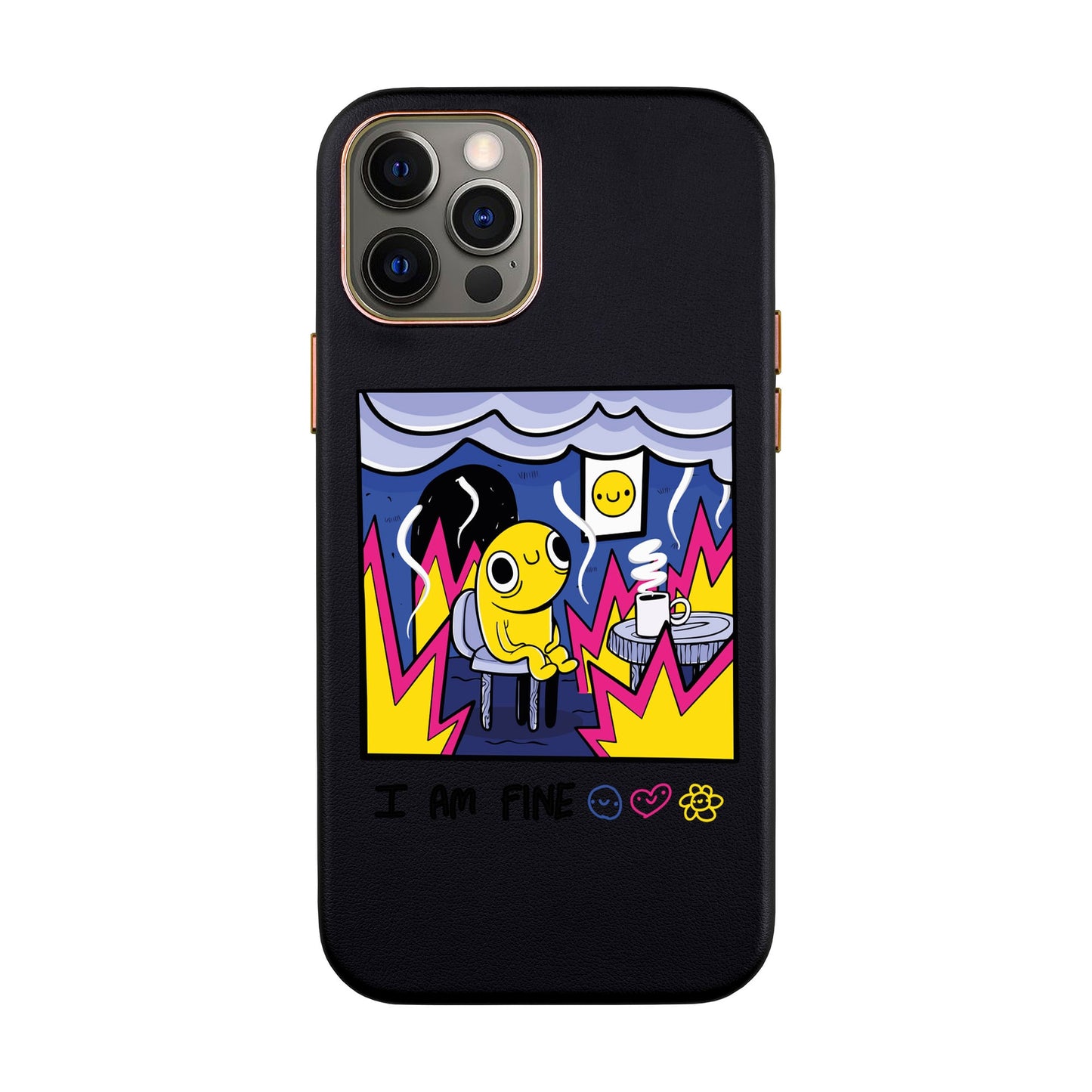 I AM FINE-iPhone 11 Pro Max Leather Kılıf
