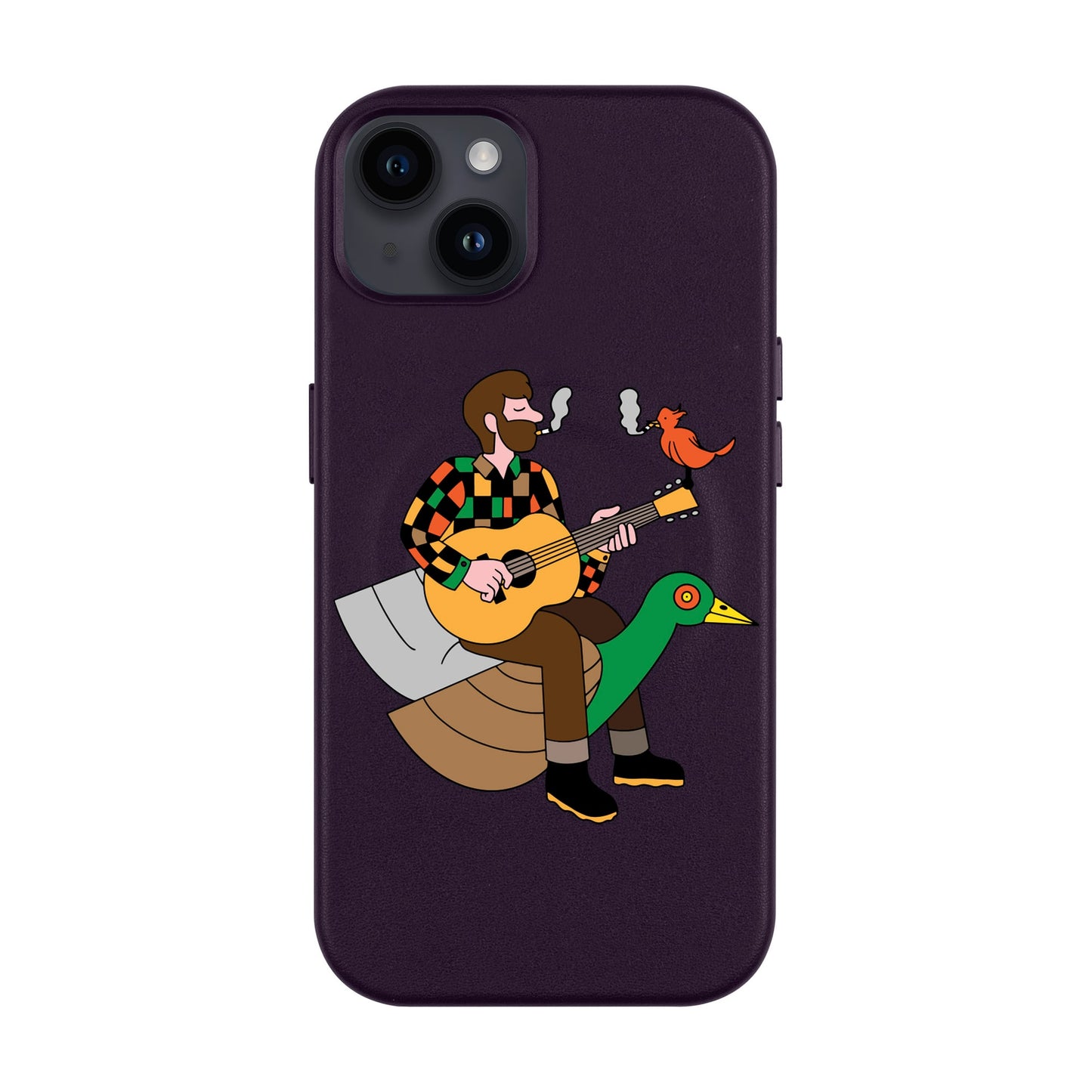BIRDS OF A FEATHER-iPhone 14 Plus Leather Kılıf MagSafe Özellikli