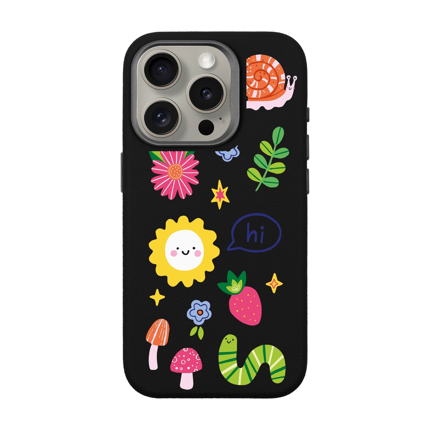 HELLO NATURE-iPhone 15 Pro Leather Premium Kılıf MagSafe Özellikli