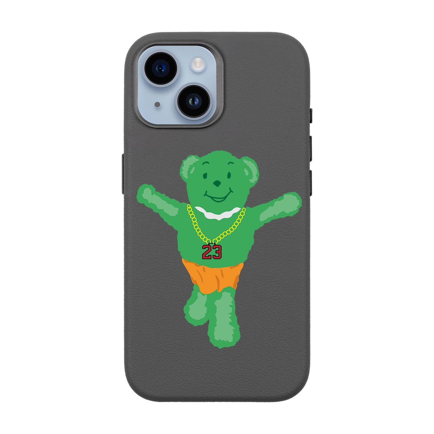 GREEN BEAR-iPhone 14 Leather Premium Kılıf MagSafe Özellikli