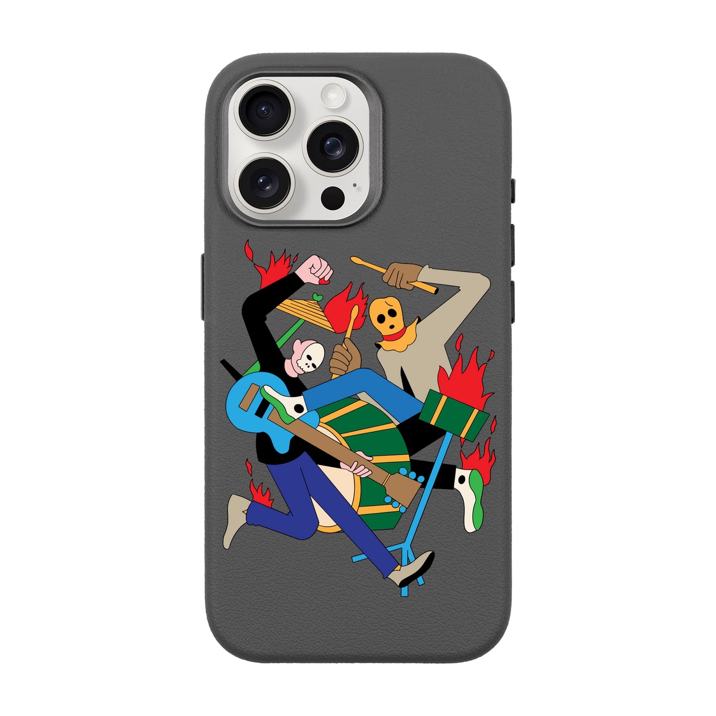 MONSTER MASH-iPhone 15 Pro Max Leather Premium Kılıf MagSafe Özellikli