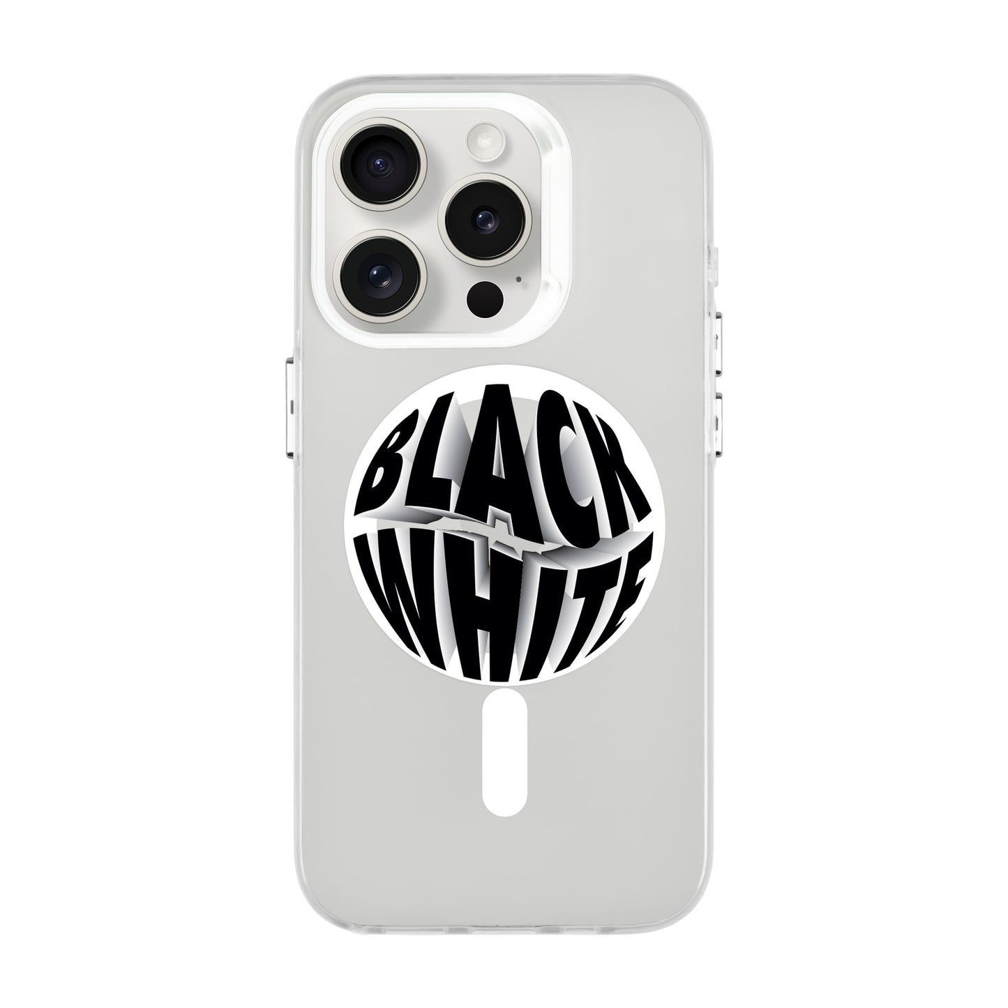 BLACK WHITE-iPhone 13 Pro Hold Kılıf MagSafe Özellikli