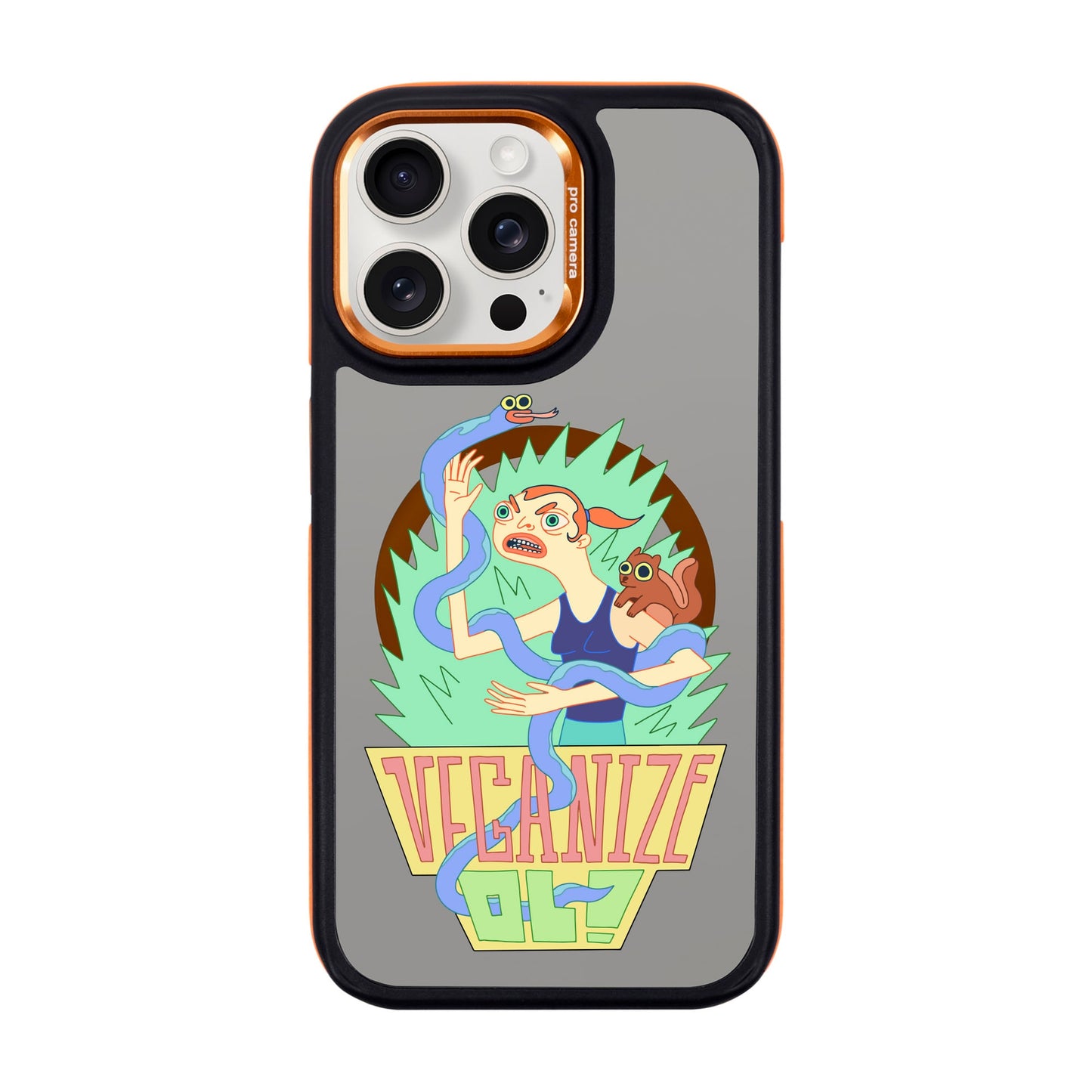 VEGANİZE-iPhone 15 Pro Max Dark Kılıf MagSafe Özellikli
