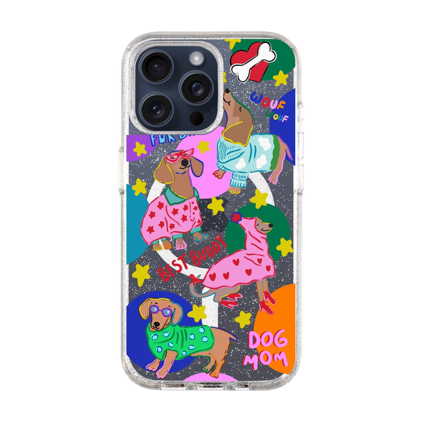 DOG MOM-iPhone 15 Pro Max Shiny Kılıf MagSafe Özellikli