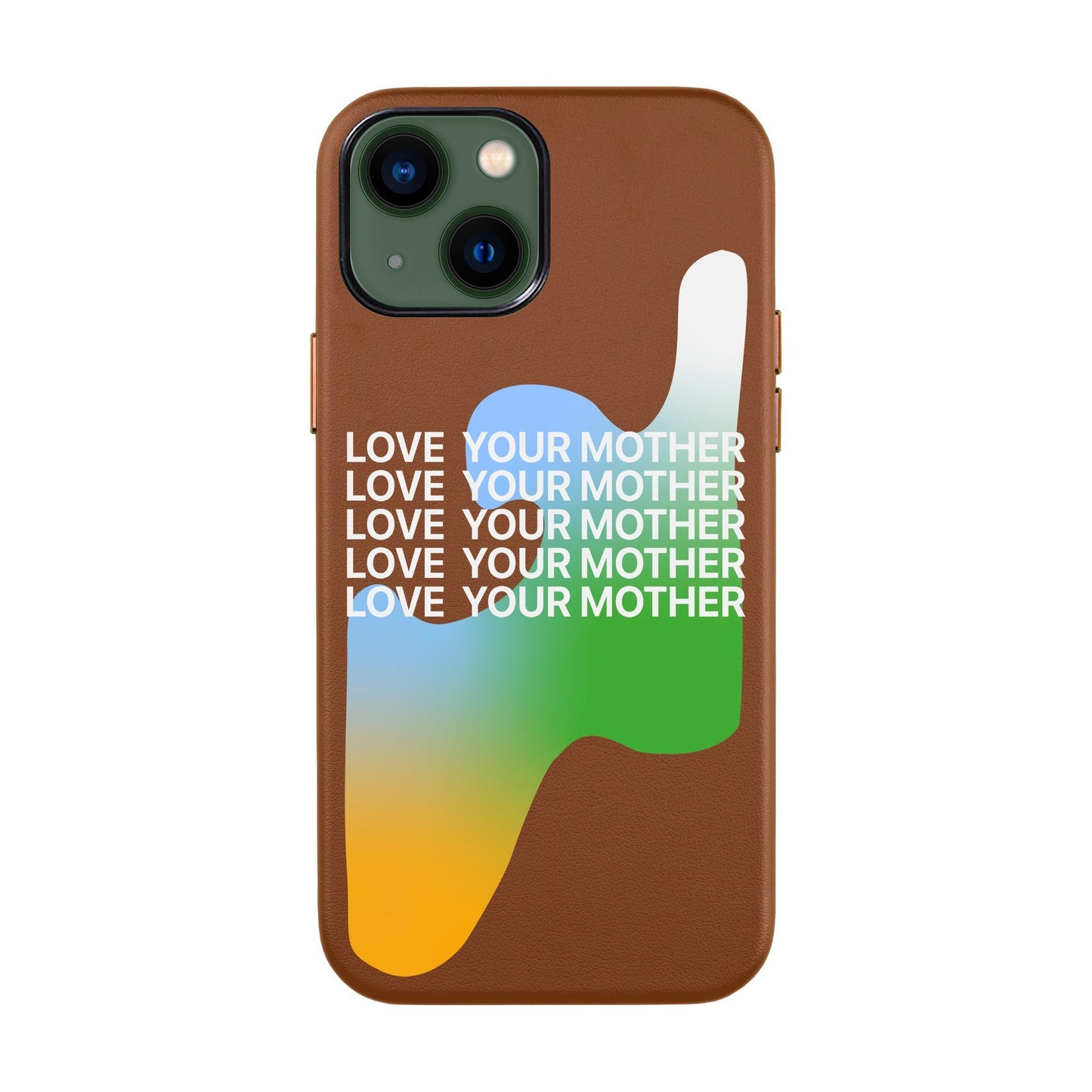 LOVE YOUR MOTHER-iPhone 14 Leather Kılıf