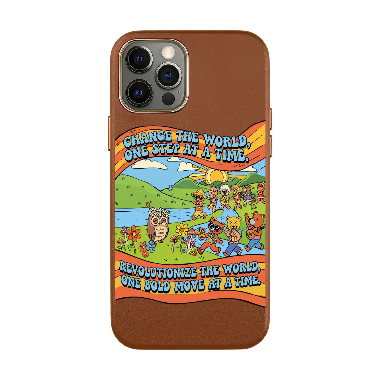 CHANGE THE WORLD-iPhone 7 Plus / 8 Plus Leather Kılıf