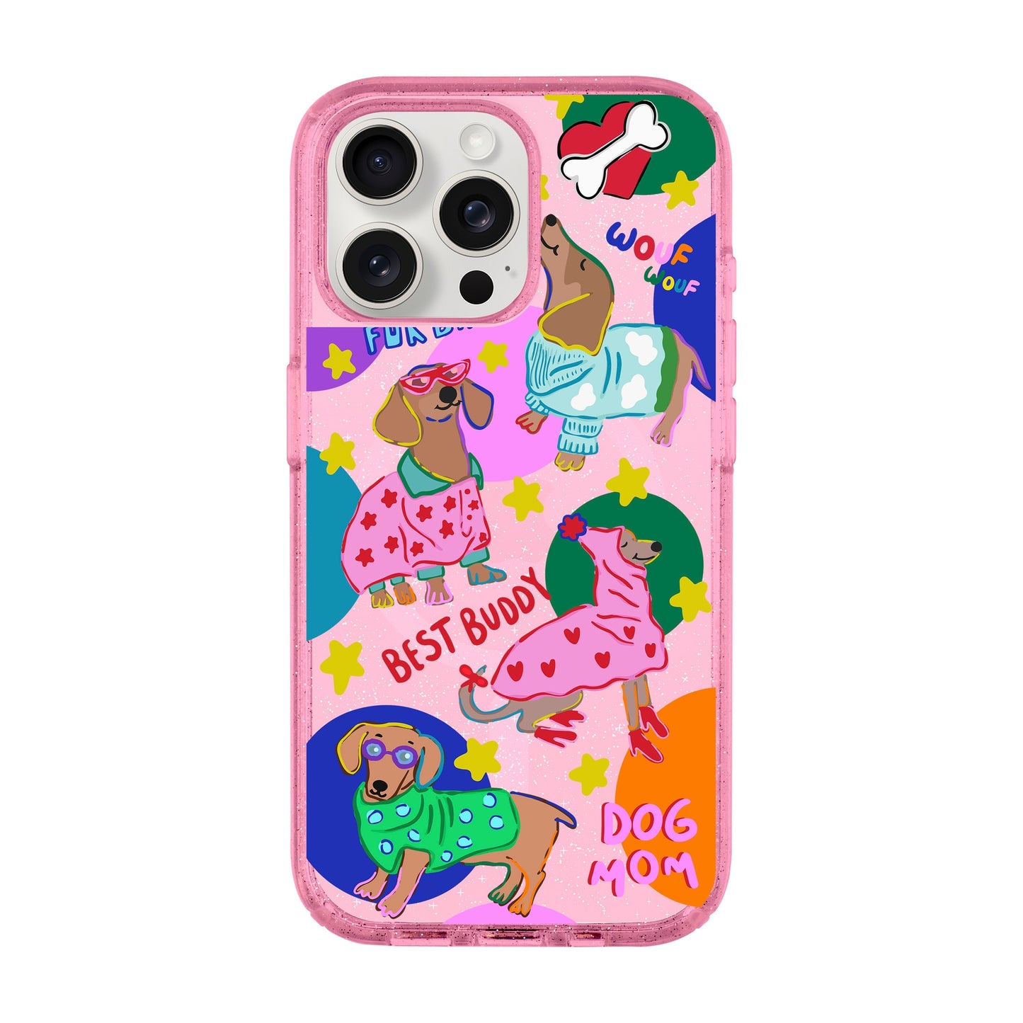 DOG MOM-iPhone 15 Pro Max Shiny Kılıf MagSafe Özellikli