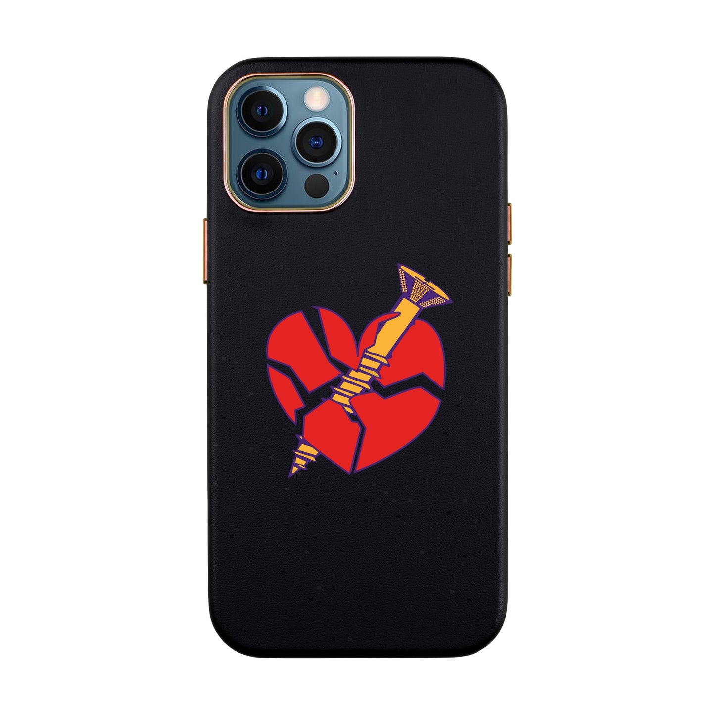 BROKEN HEART-iPhone 12 Pro Max Leather Kılıf
