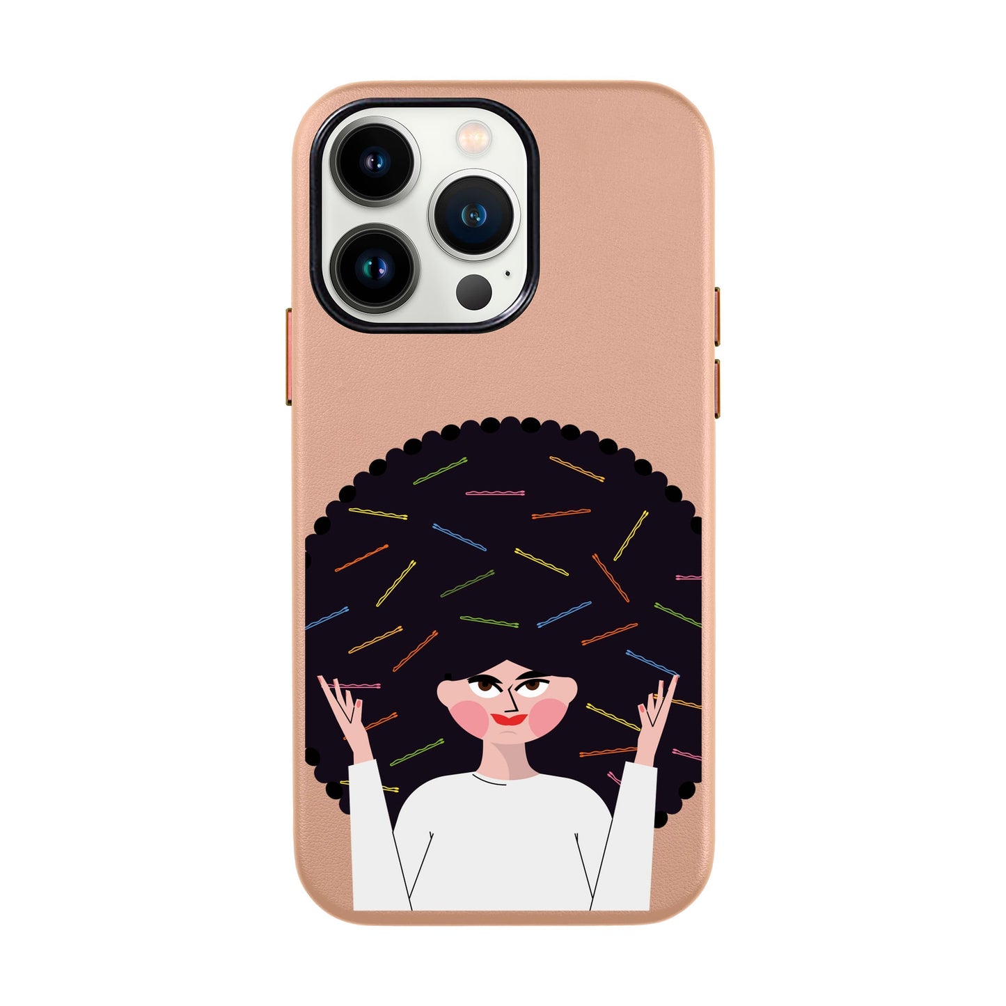 TANGLES OF HAPPINESS-iPhone 13 Pro Max Leather Kılıf