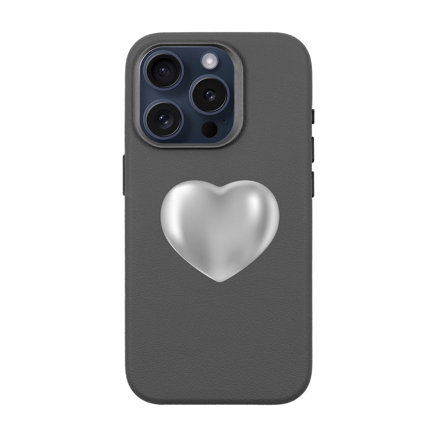 SILVER HEART-iPhone 15 Pro Leather Premium Kılıf MagSafe Özellikli
