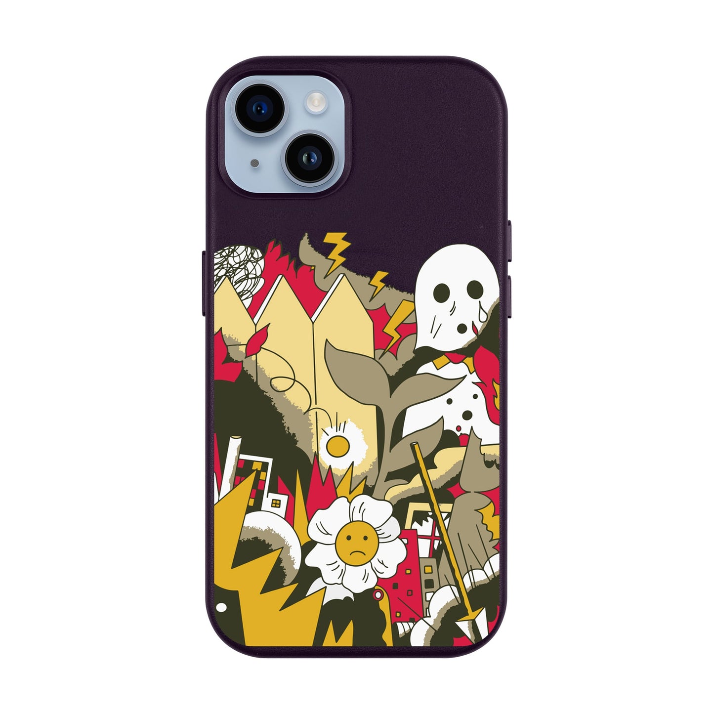 EVERYTHING IS BURNING-iPhone 14 Plus Leather Kılıf MagSafe Özellikli