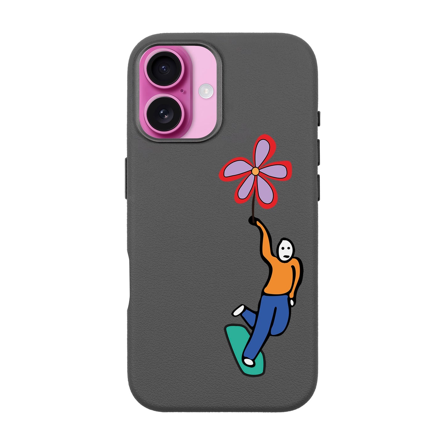 SKATEBOARDER-iPhone 16 Plus Leather Premium Kılıf MagSafe Özellikli