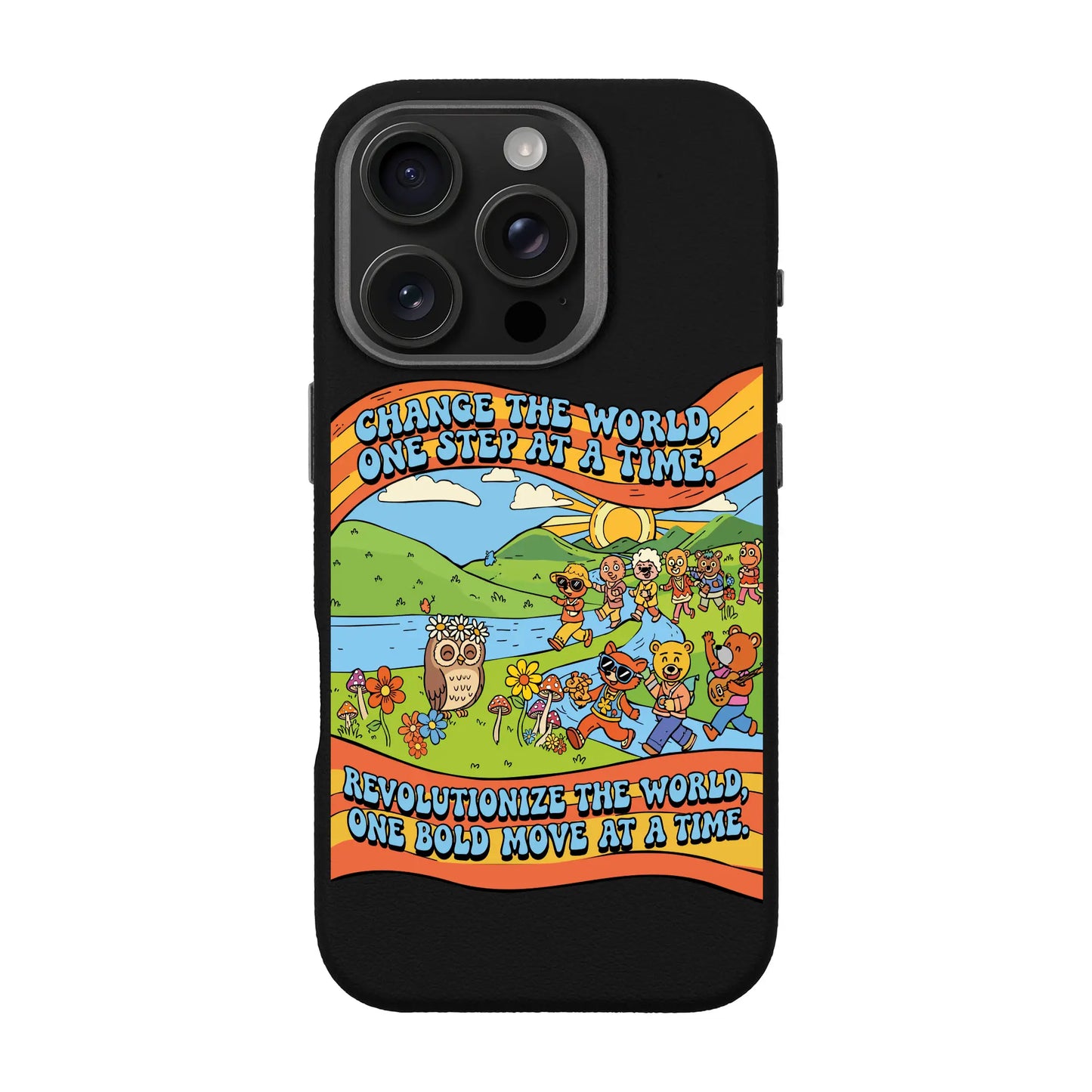 CHANGE THE WORLD-iPhone 16 Pro Leather Premium Kılıf MagSafe Özellikli