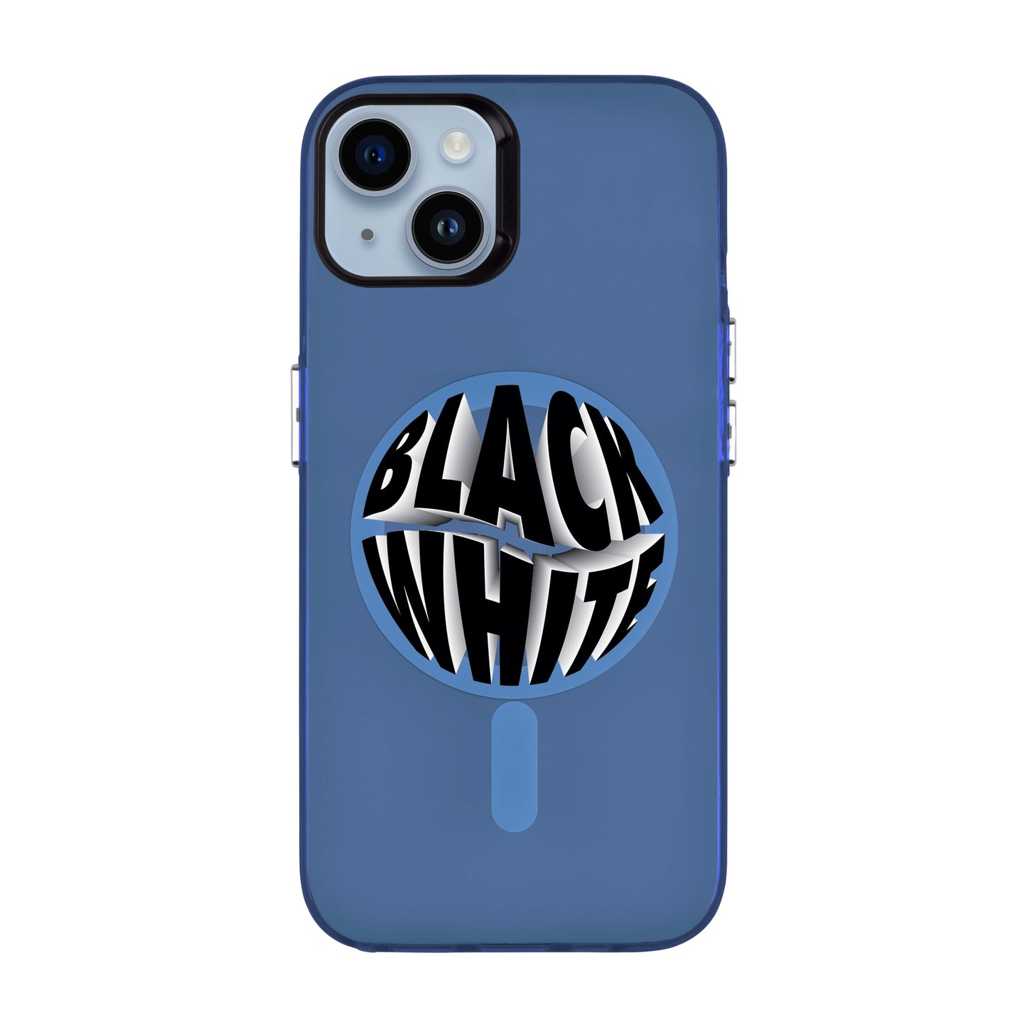 BLACK WHITE-iPhone 14 Plus Hold Kılıf MagSafe Özellikli