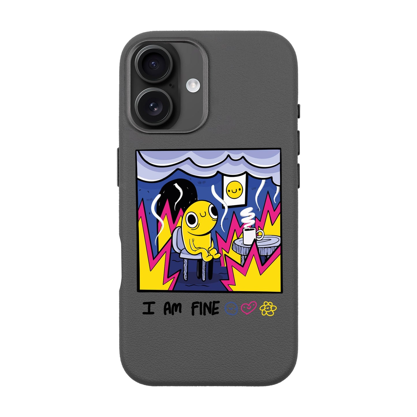 I AM FINE-iPhone 16 Leather Premium Kılıf MagSafe Özellikli