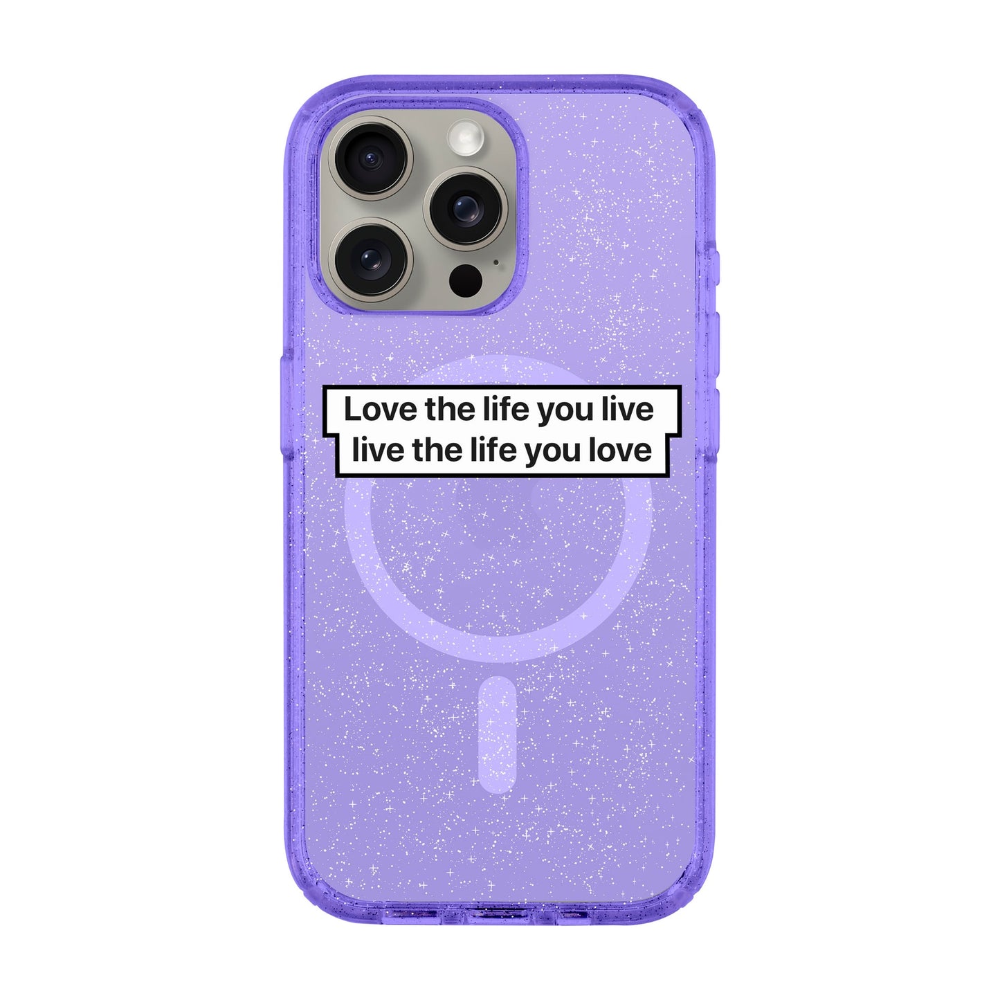 LOVE THE LIFE-iPhone 15 Pro Max Shiny Kılıf MagSafe Özellikli