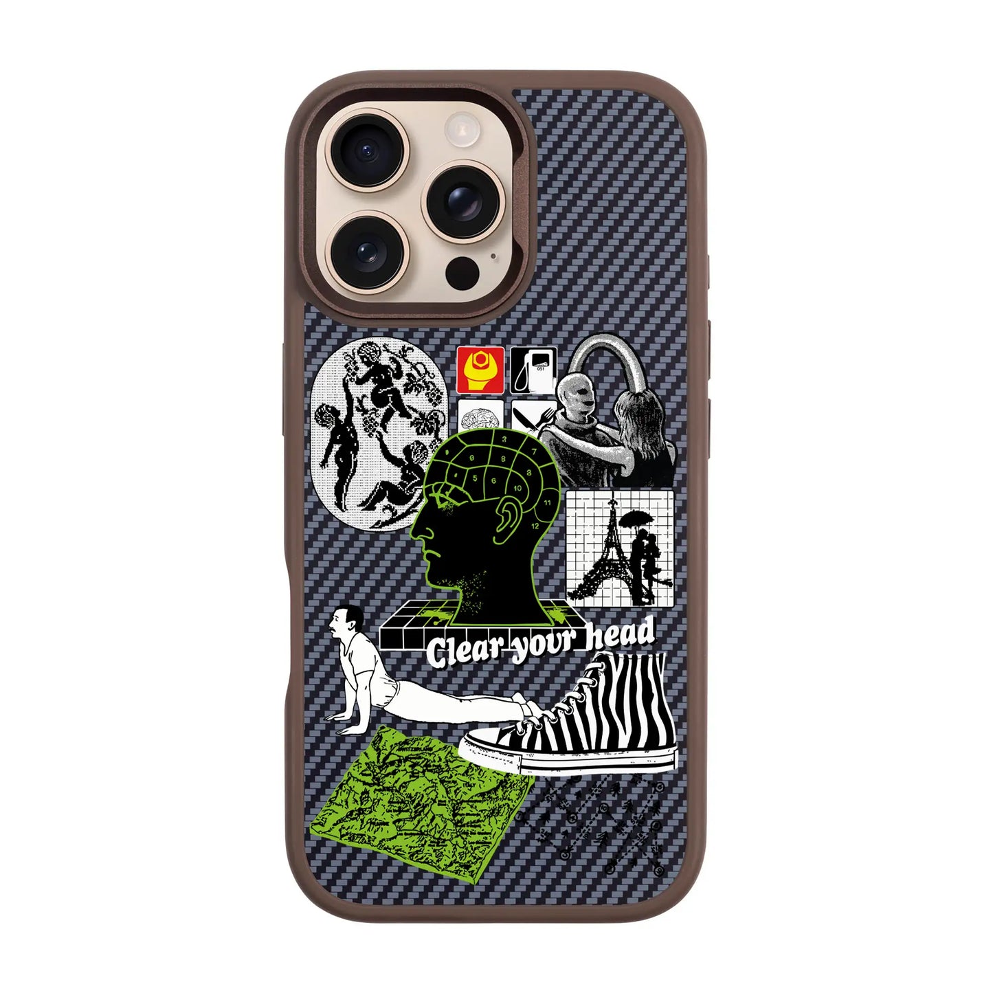CLEAR YOUR HEAD-iPhone 16 Pro Max Plaid Kılıf MagSafe Özellikli