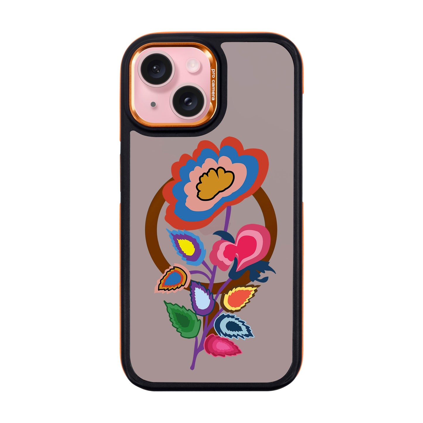 KNITTED FLOWER-iPhone 15 Dark Kılıf MagSafe Özellikli