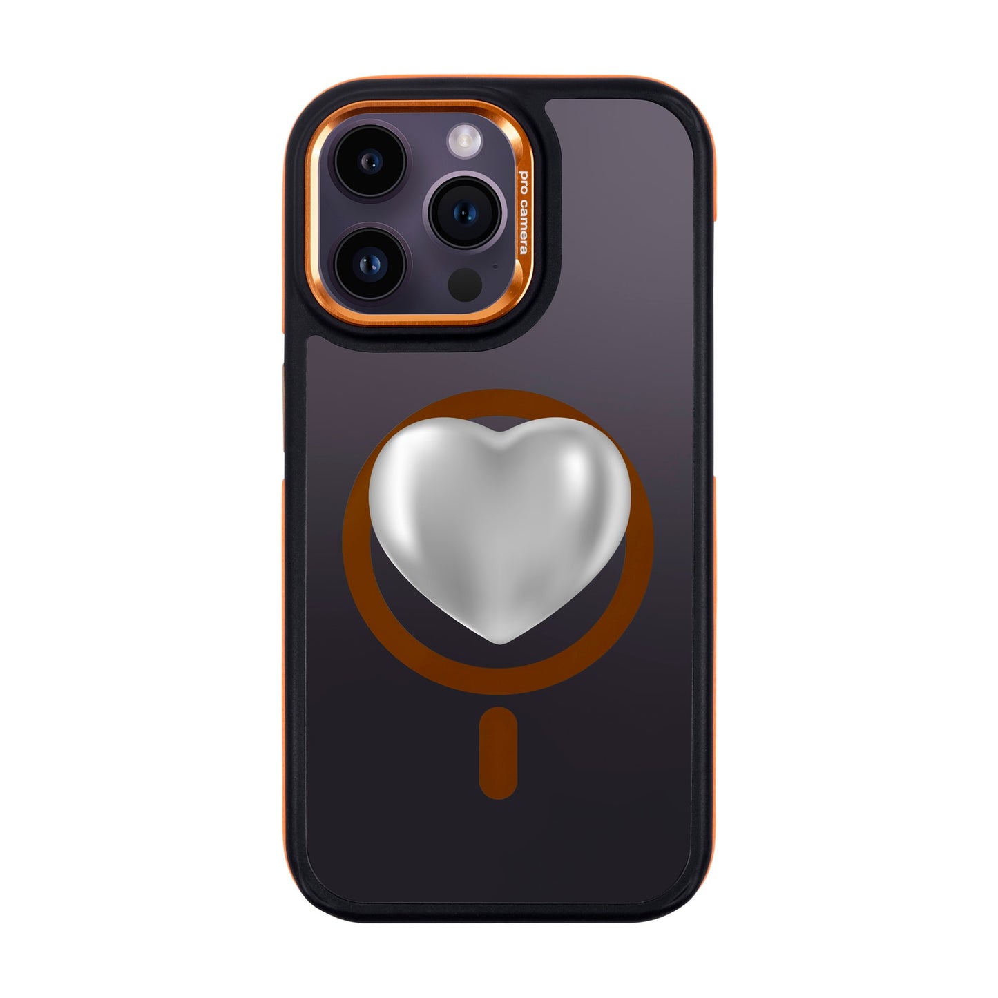 SILVER HEART-iPhone 14 Pro Max Dark Kılıf MagSafe Özellikli