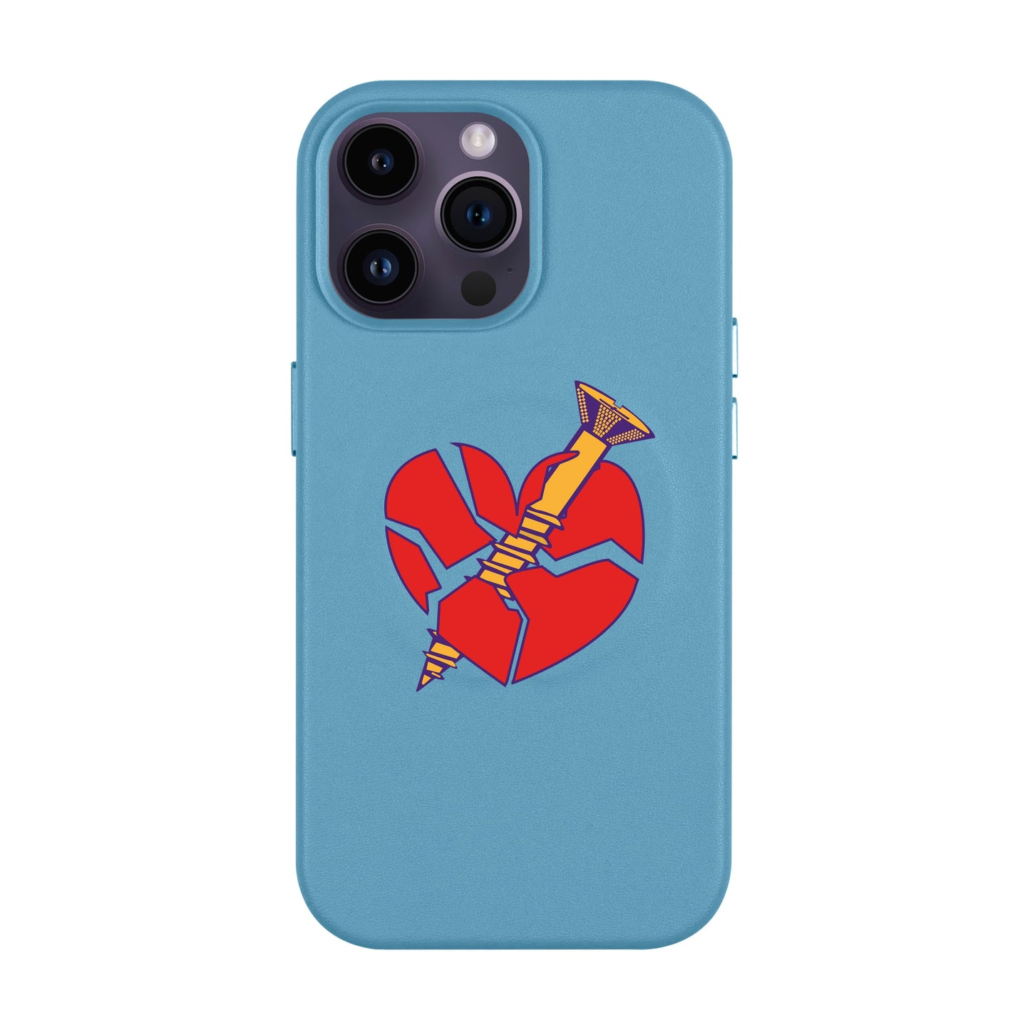 BROKEN HEART-iPhone 14 Pro Max Leather Kılıf MagSafe Özellikli