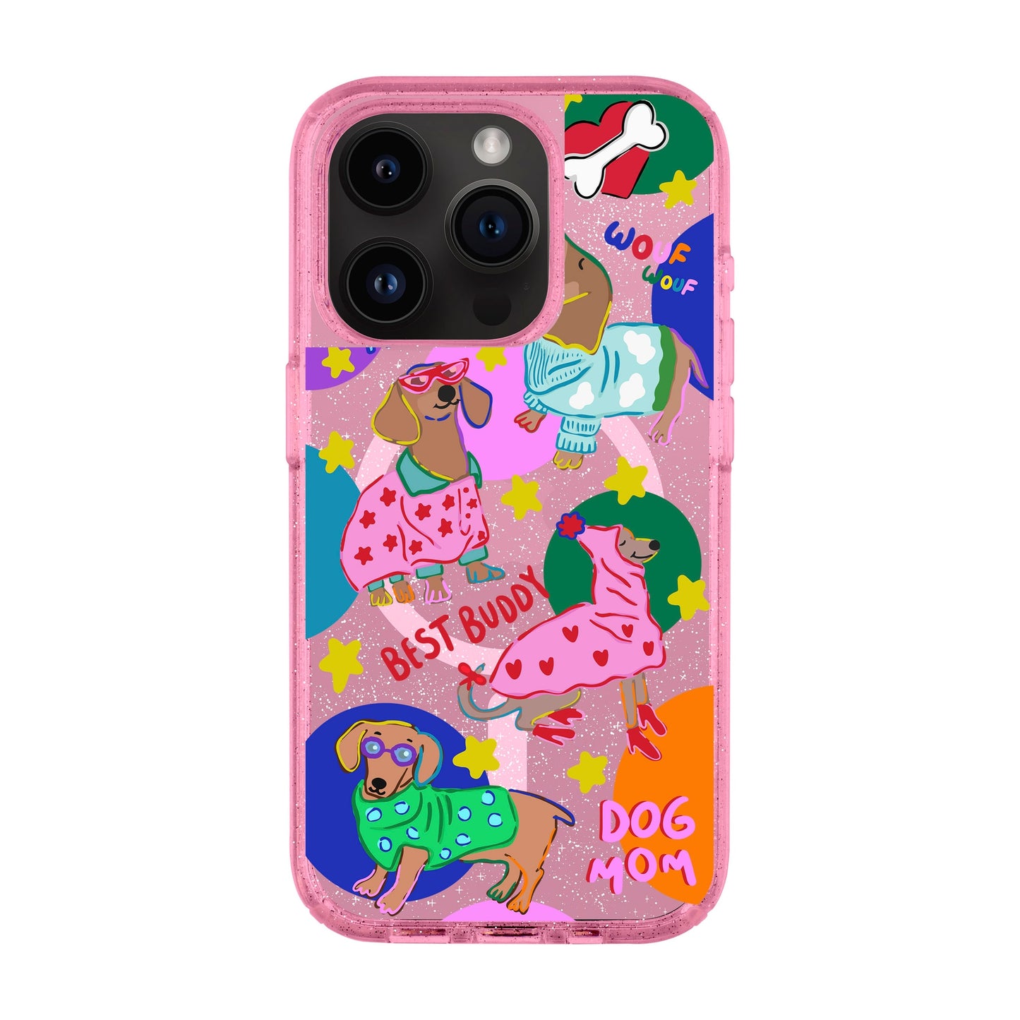 DOG MOM-iPhone 14 Pro Shiny Kılıf MagSafe Özellikli