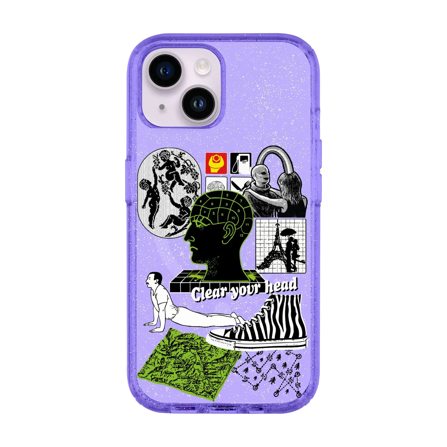 CLEAR YOUR HEAD-iPhone 14 Shiny Kılıf MagSafe Özellikli