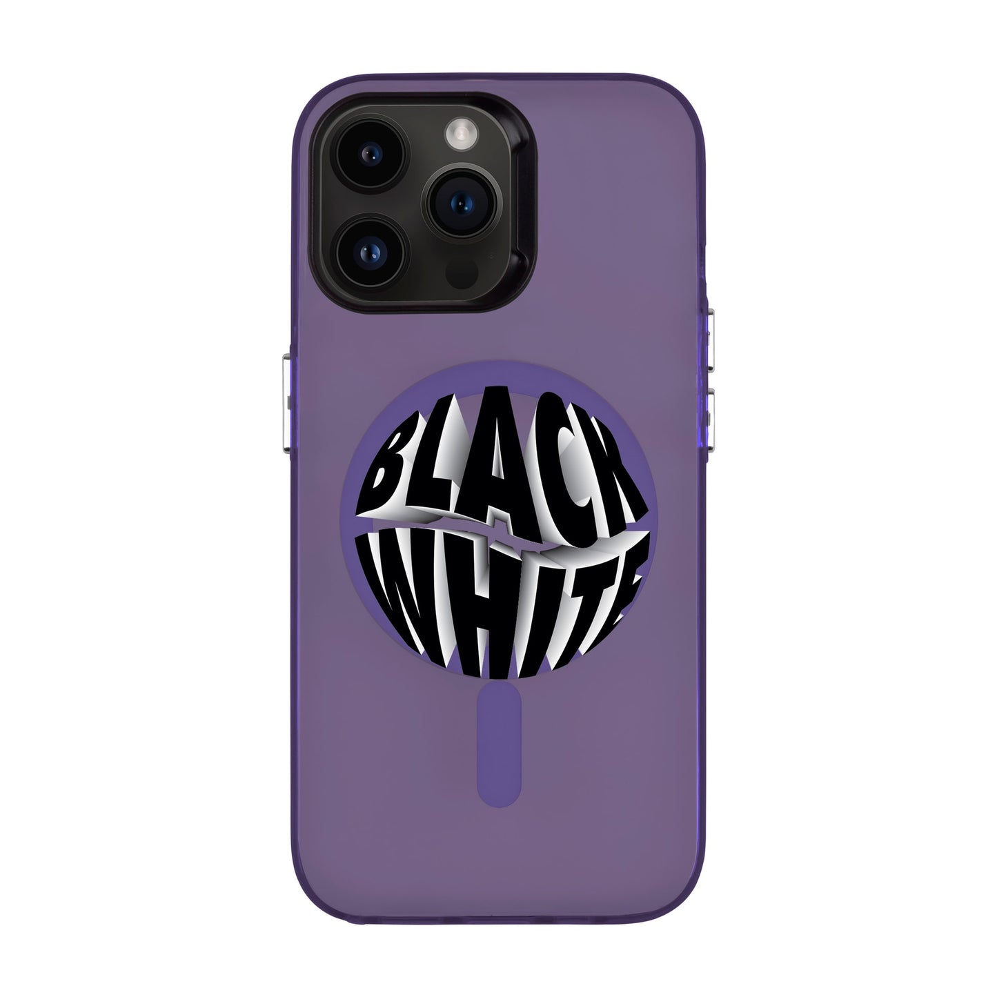 BLACK WHITE-iPhone 14 Pro Max Hold Kılıf MagSafe Özellikli