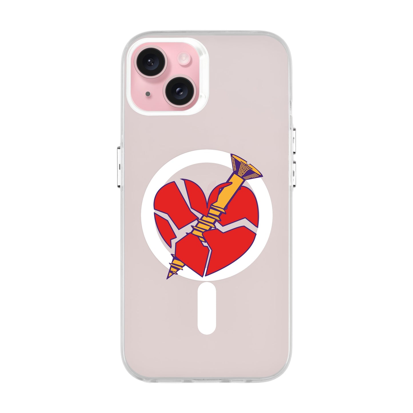 BROKEN HEART-iPhone 15 Plus Hold Kılıf MagSafe Özellikli