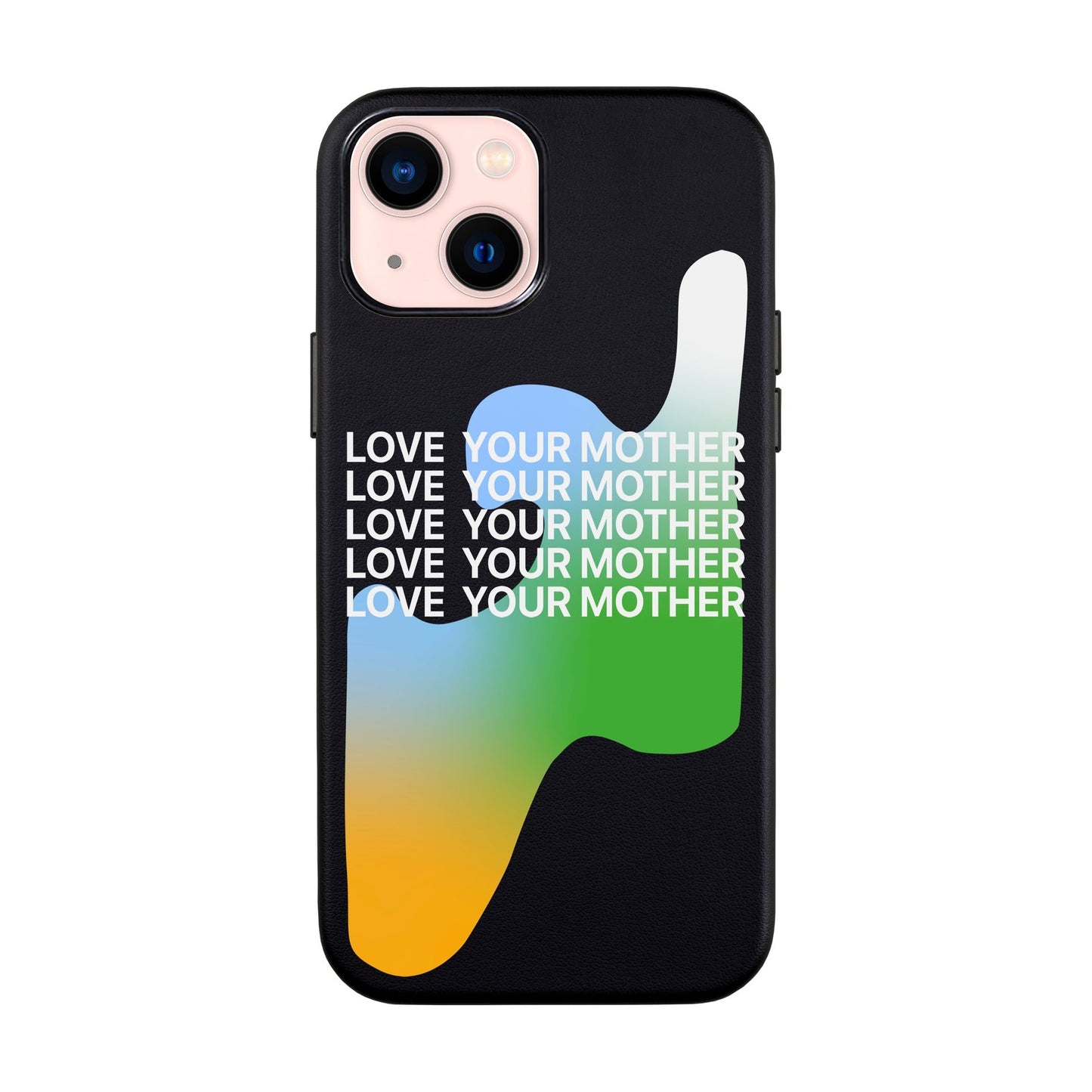 LOVE YOUR MOTHER-iPhone 14 Leather Kılıf