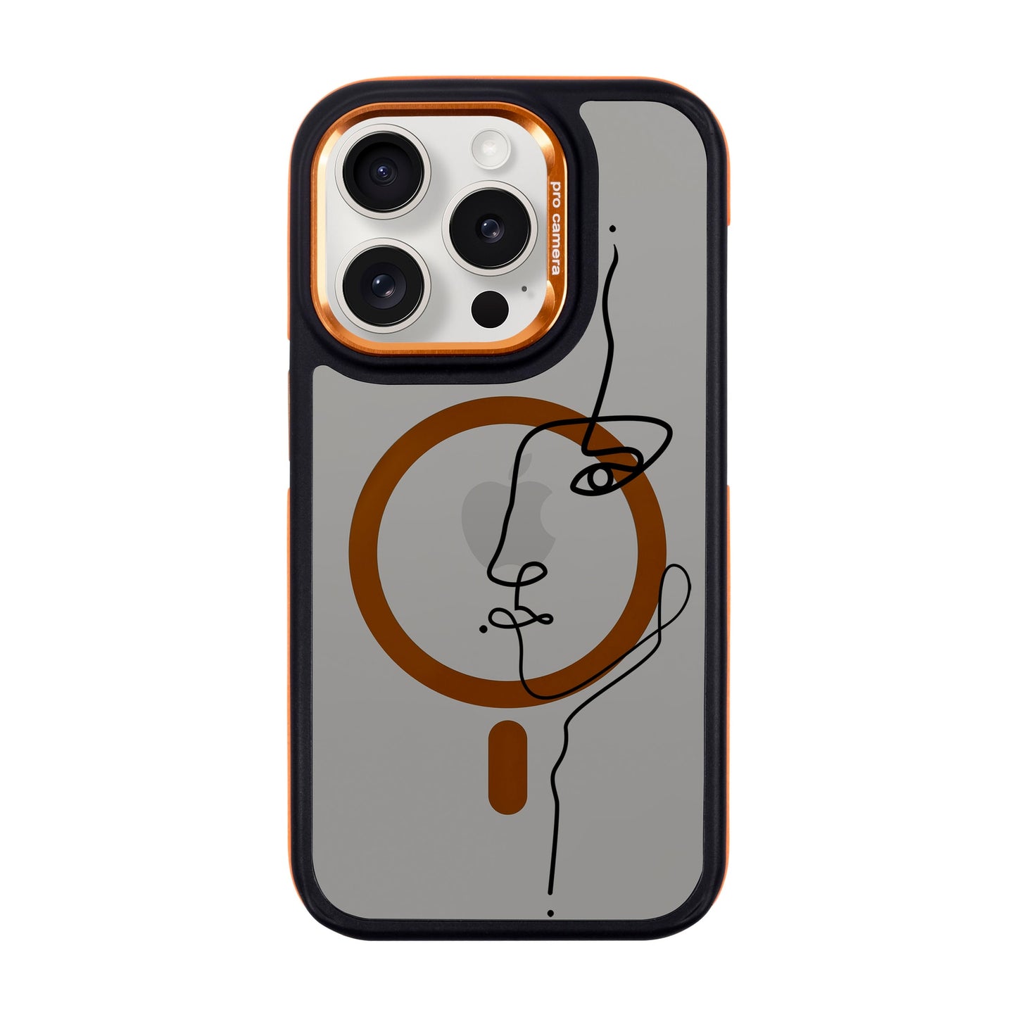 FACE-iPhone 15 Pro Dark Kılıf MagSafe Özellikli