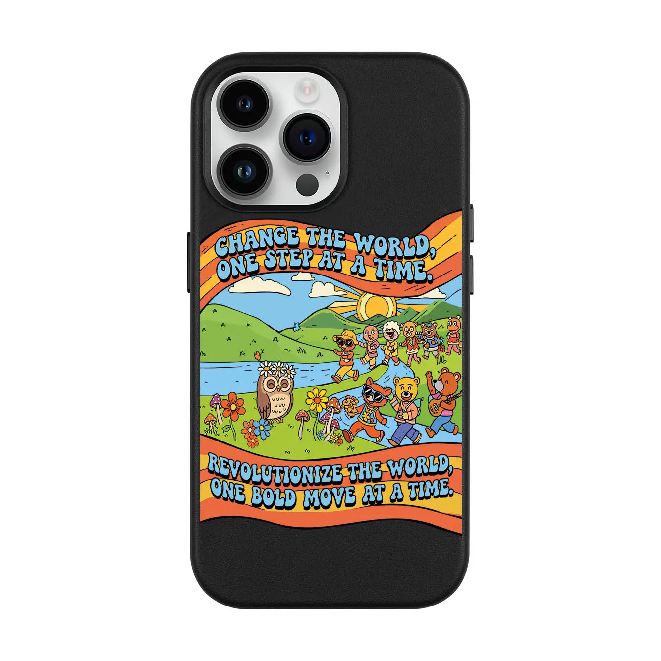 CHANGE THE WORLD-iPhone 14 Pro Max Leather Kılıf MagSafe Özellikli