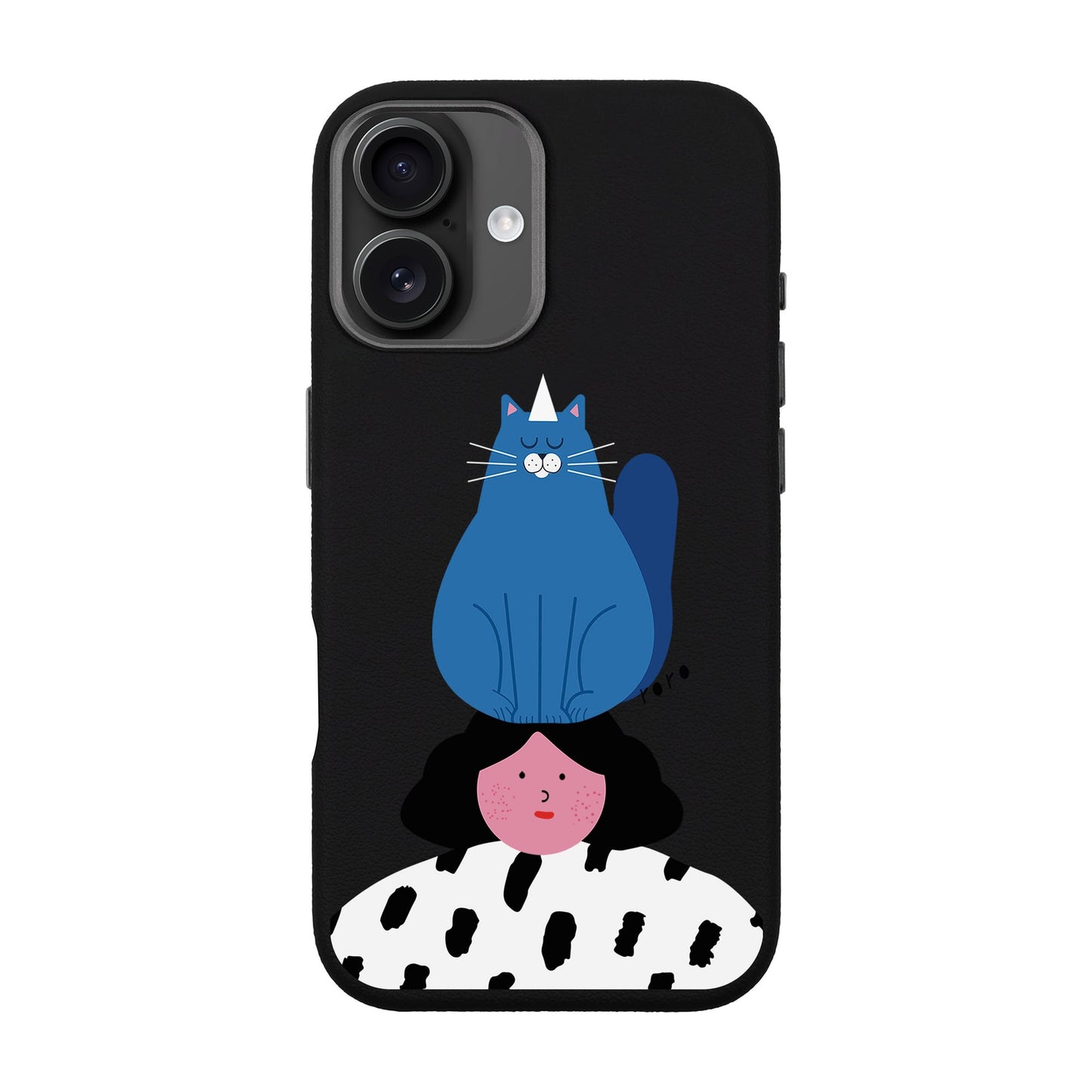NAUGHTY CAT-iPhone 16 Plus Leather Premium Kılıf MagSafe Özellikli