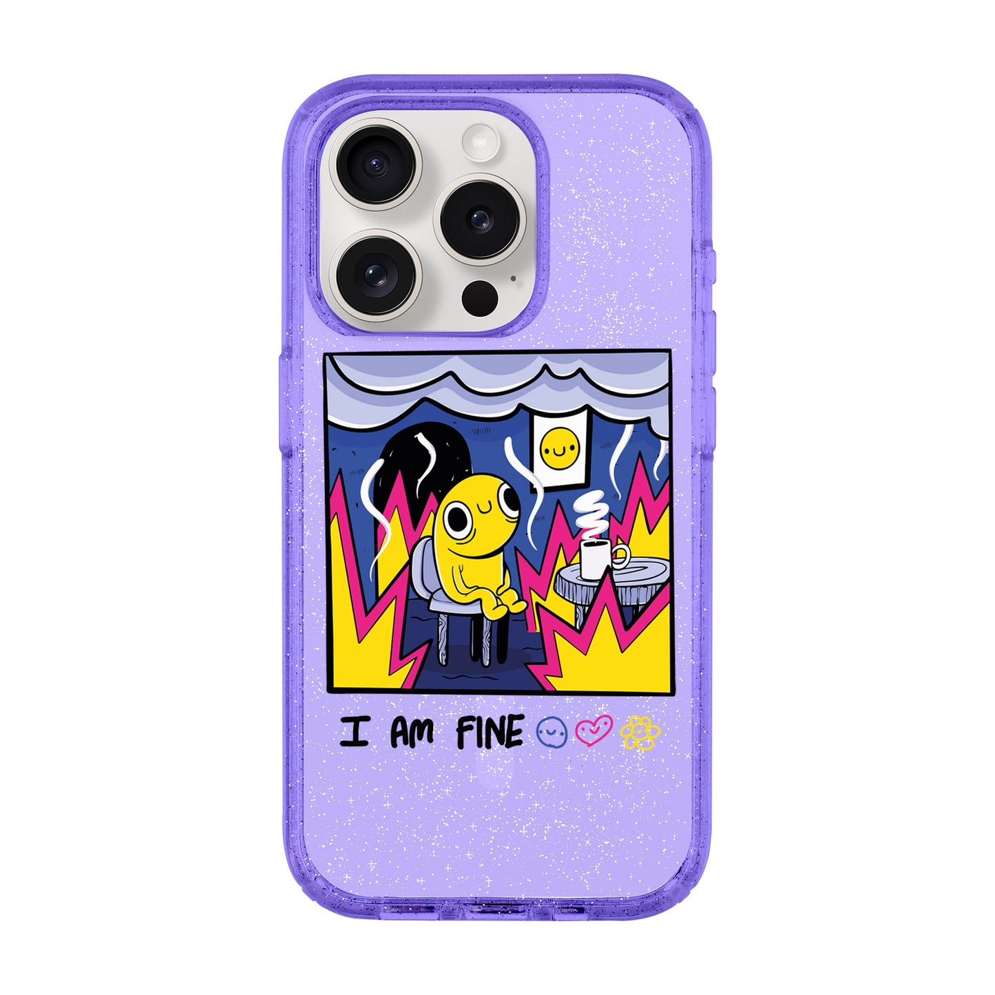 I AM FINE-iPhone 15 Pro Shiny Kılıf MagSafe Özellikli