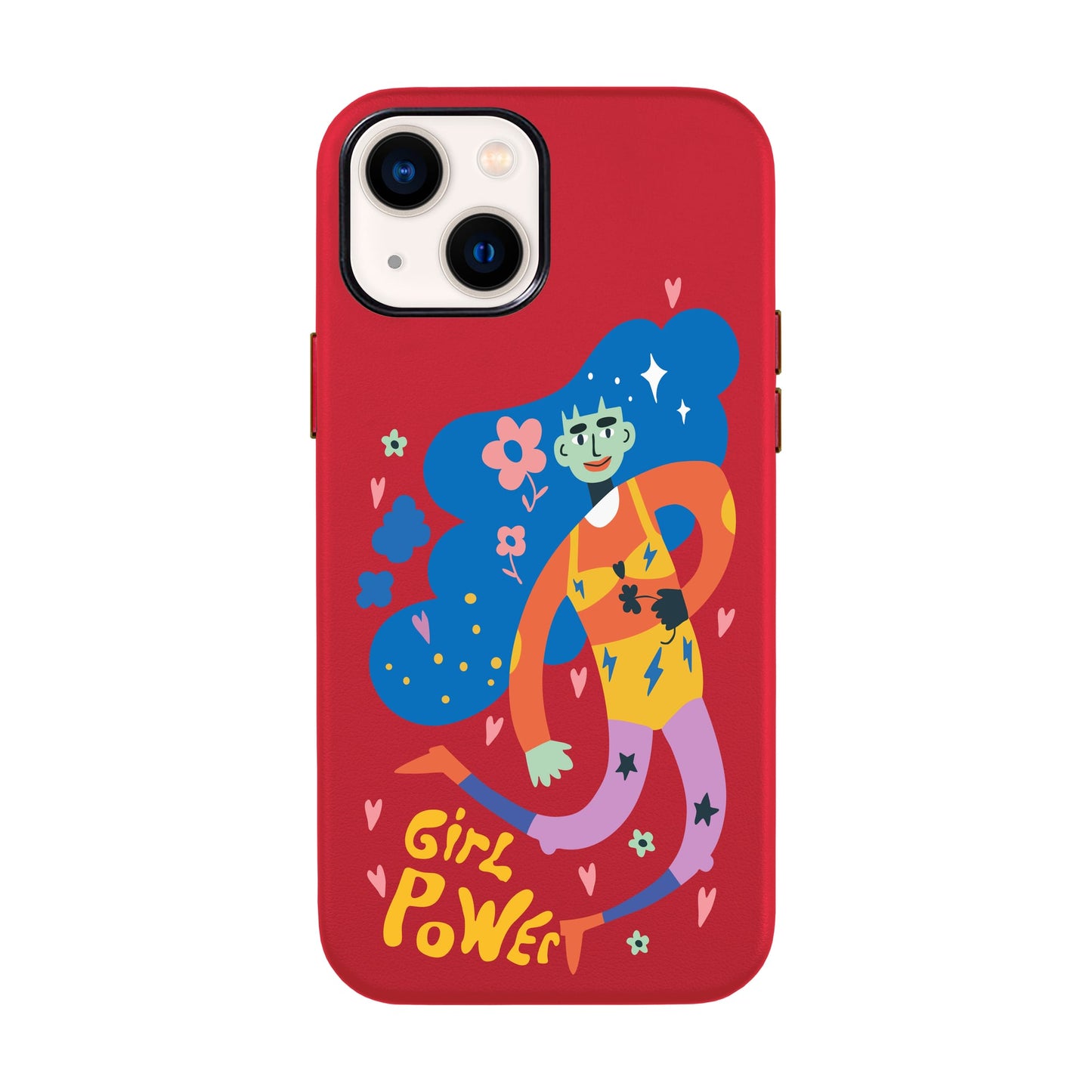 GIRL POWER-iPhone 13 Mini Leather Kılıf