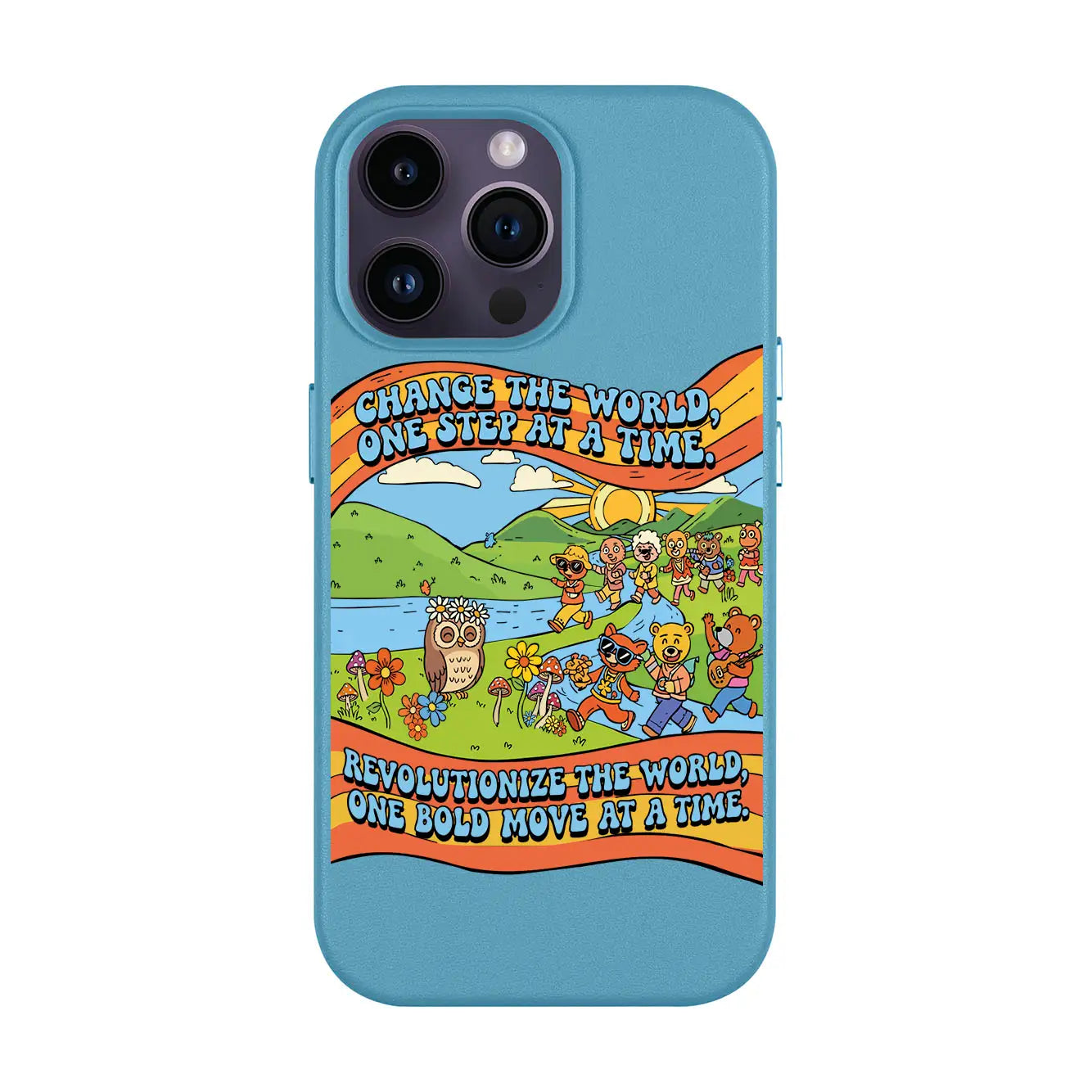 CHANGE THE WORLD-iPhone 14 Pro Max Leather Kılıf MagSafe Özellikli