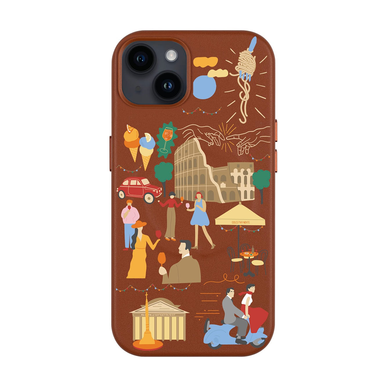 ROMA-iPhone 14 Plus Leather Kılıf MagSafe Özellikli