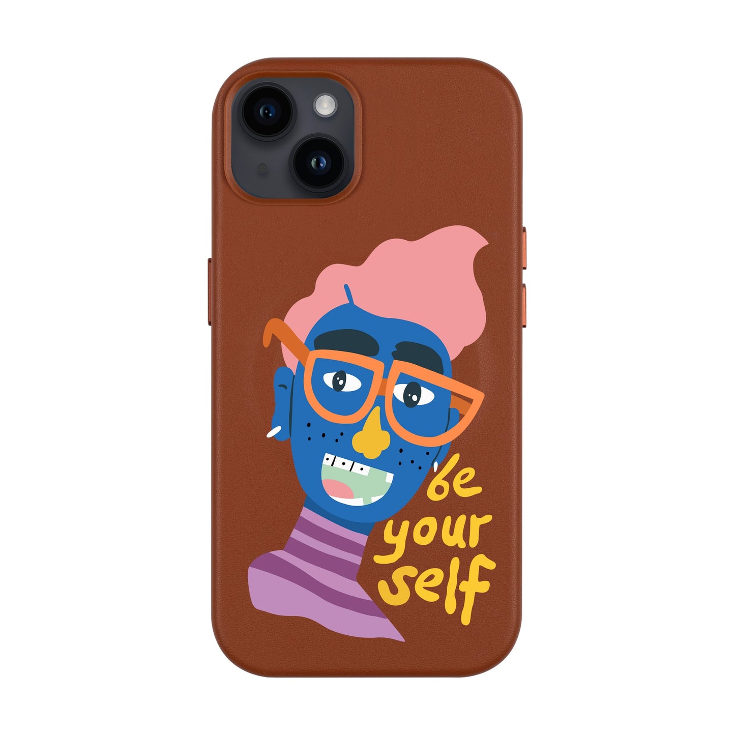 BE YOUR SELF-iPhone 14 Plus Leather Kılıf MagSafe Özellikli