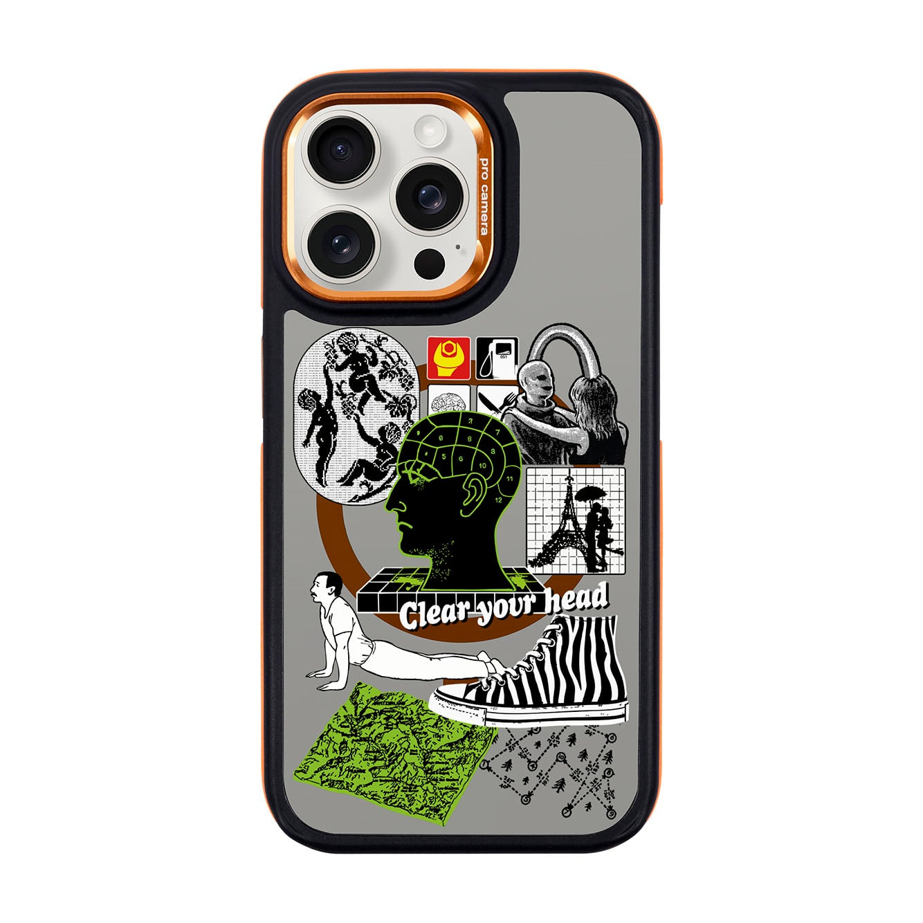 CLEAR YOUR HEAD-iPhone 15 Pro Max Dark Kılıf MagSafe Özellikli