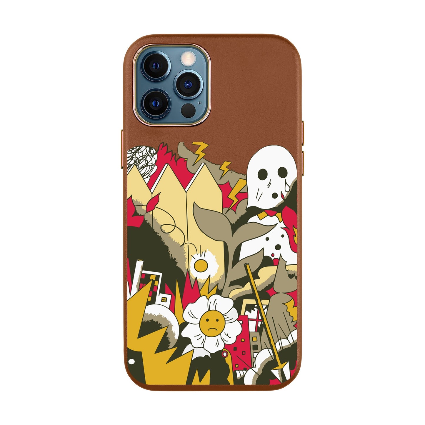 EVERYTHING IS BURNING-iPhone 11 Pro Max Leather Kılıf