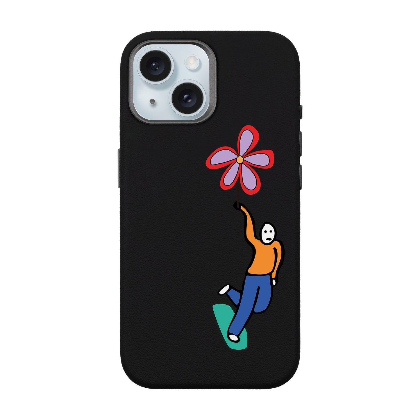 SKATEBOARDER-iPhone 15 Leather Premium Kılıf MagSafe Özellikli