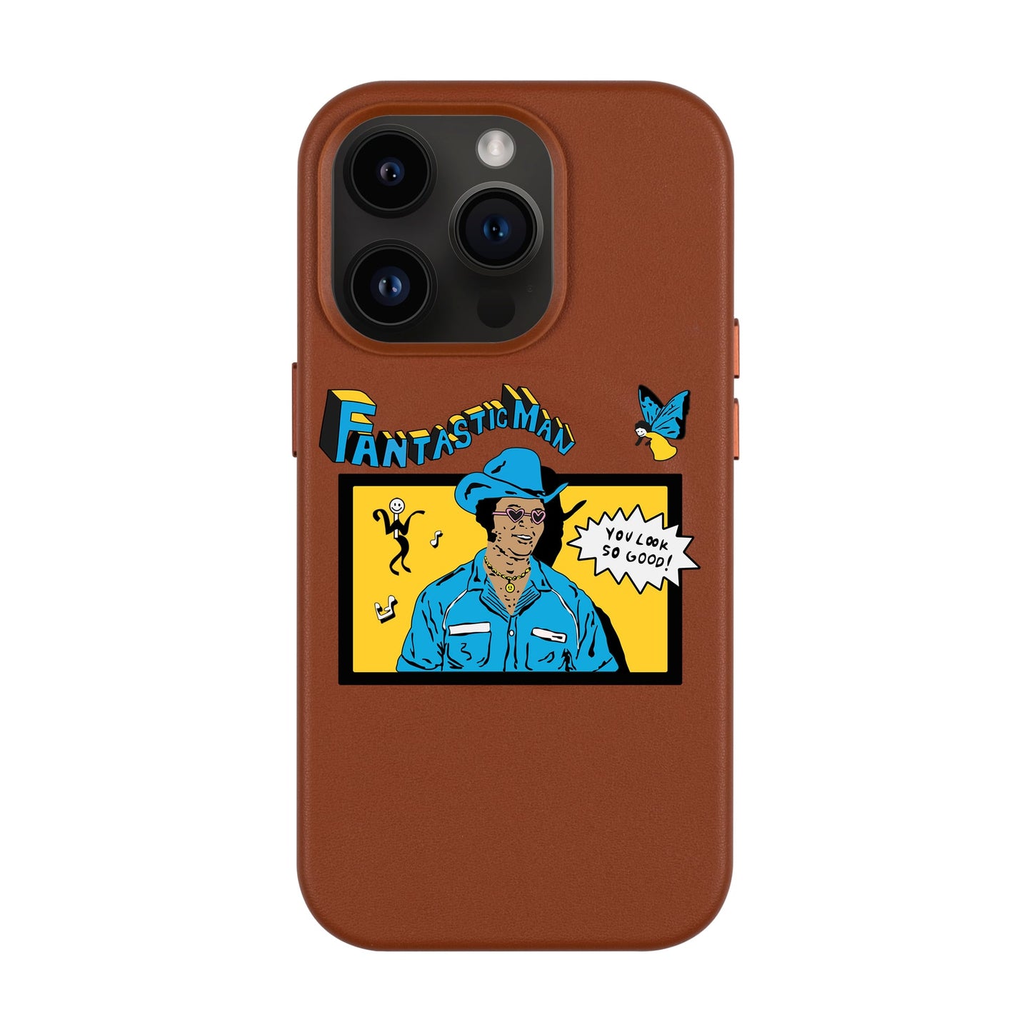 FANTASTIC MAN-iPhone 14 Pro Max Leather Kılıf MagSafe Özellikli