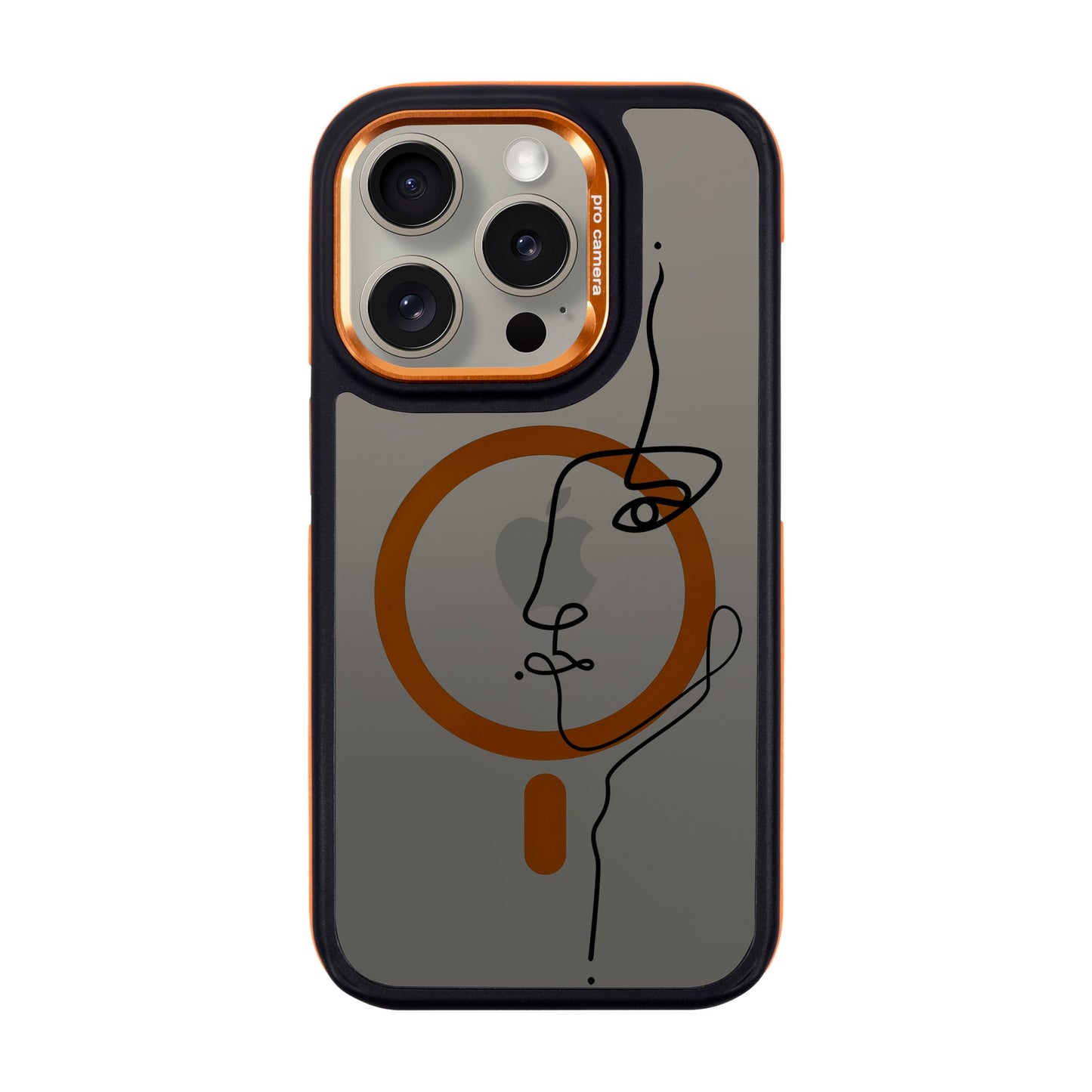 FACE-iPhone 15 Pro Dark Kılıf MagSafe Özellikli