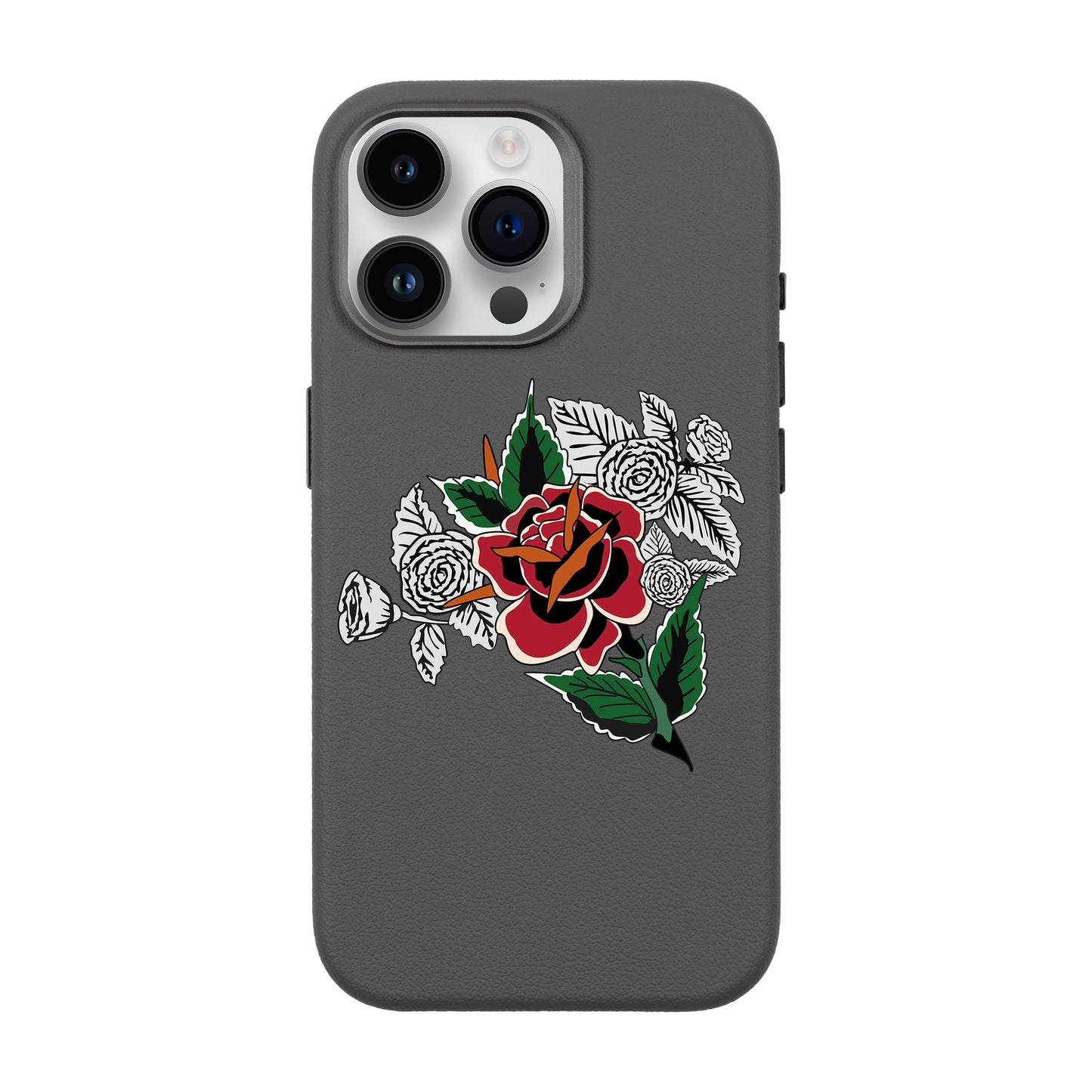 DRY ROSE-iPhone 14 Pro Max Leather Premium Kılıf MagSafe Özellikli