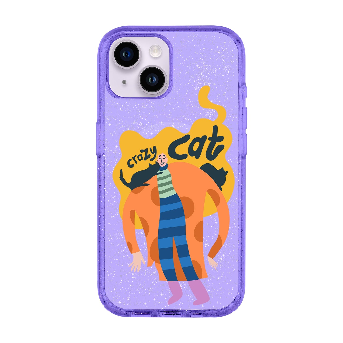 CRAZY CAT-iPhone 14 Shiny Kılıf MagSafe Özellikli
