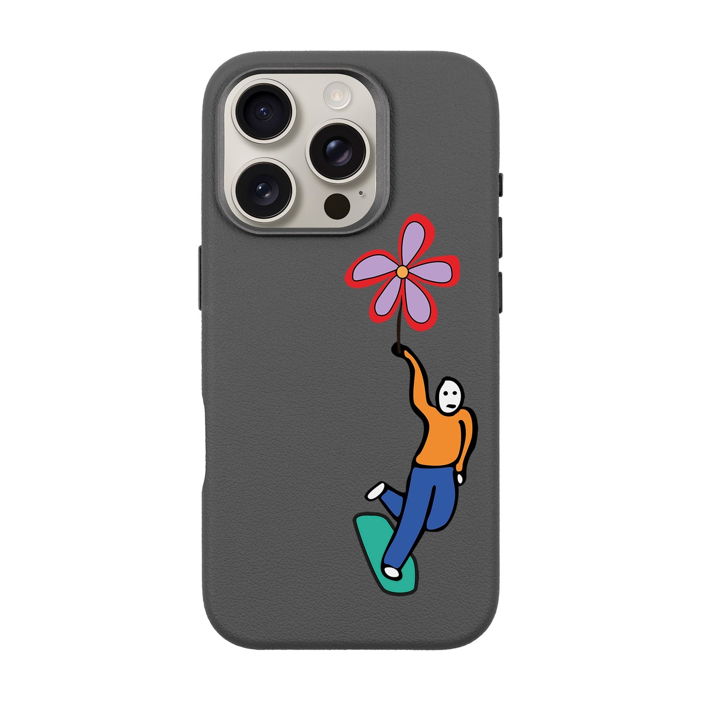 SKATEBOARDER-iPhone 16 Pro Leather Premium Kılıf MagSafe Özellikli