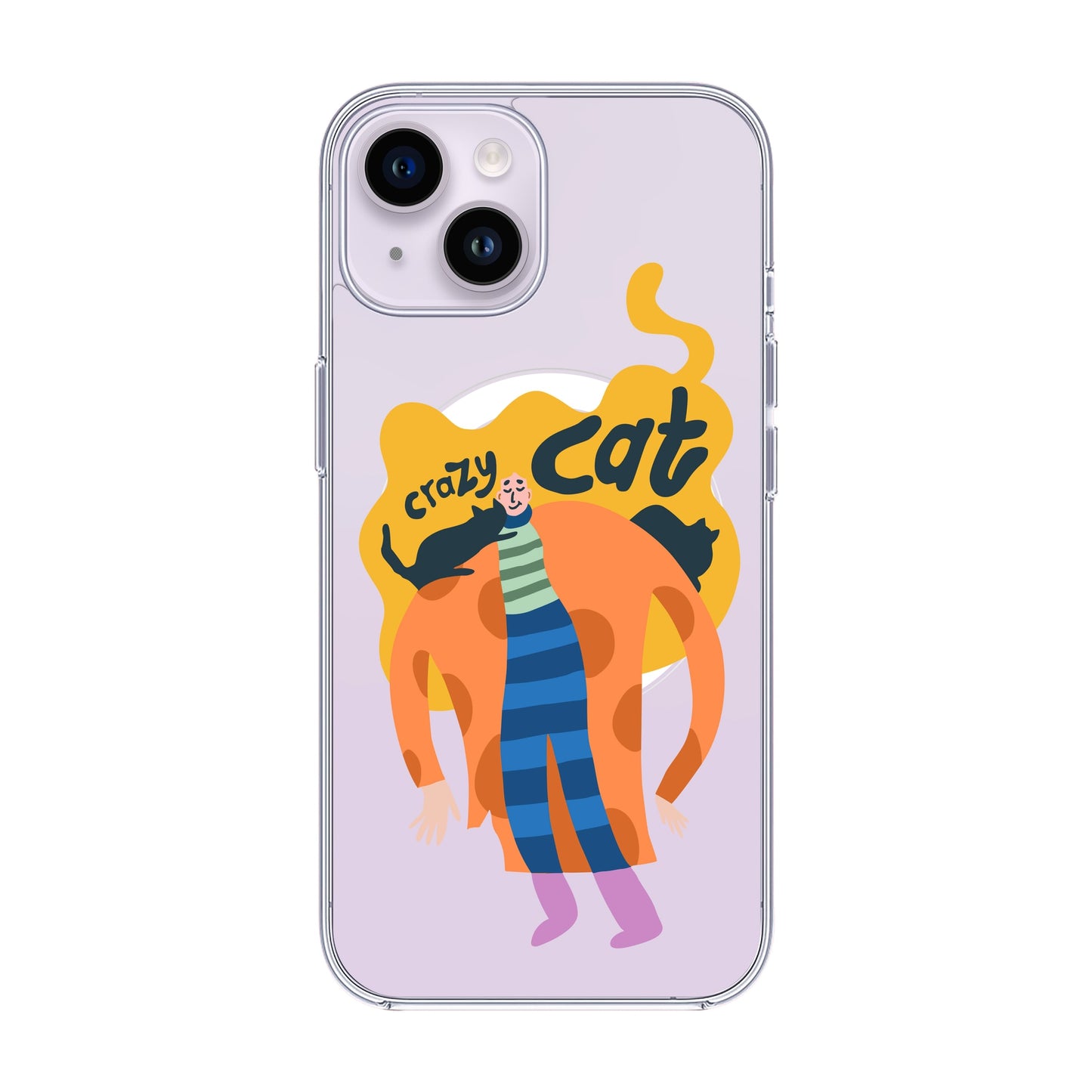 CRAZY CAT-Solid Kılıf MagSafe Özellikli - iPhone 14