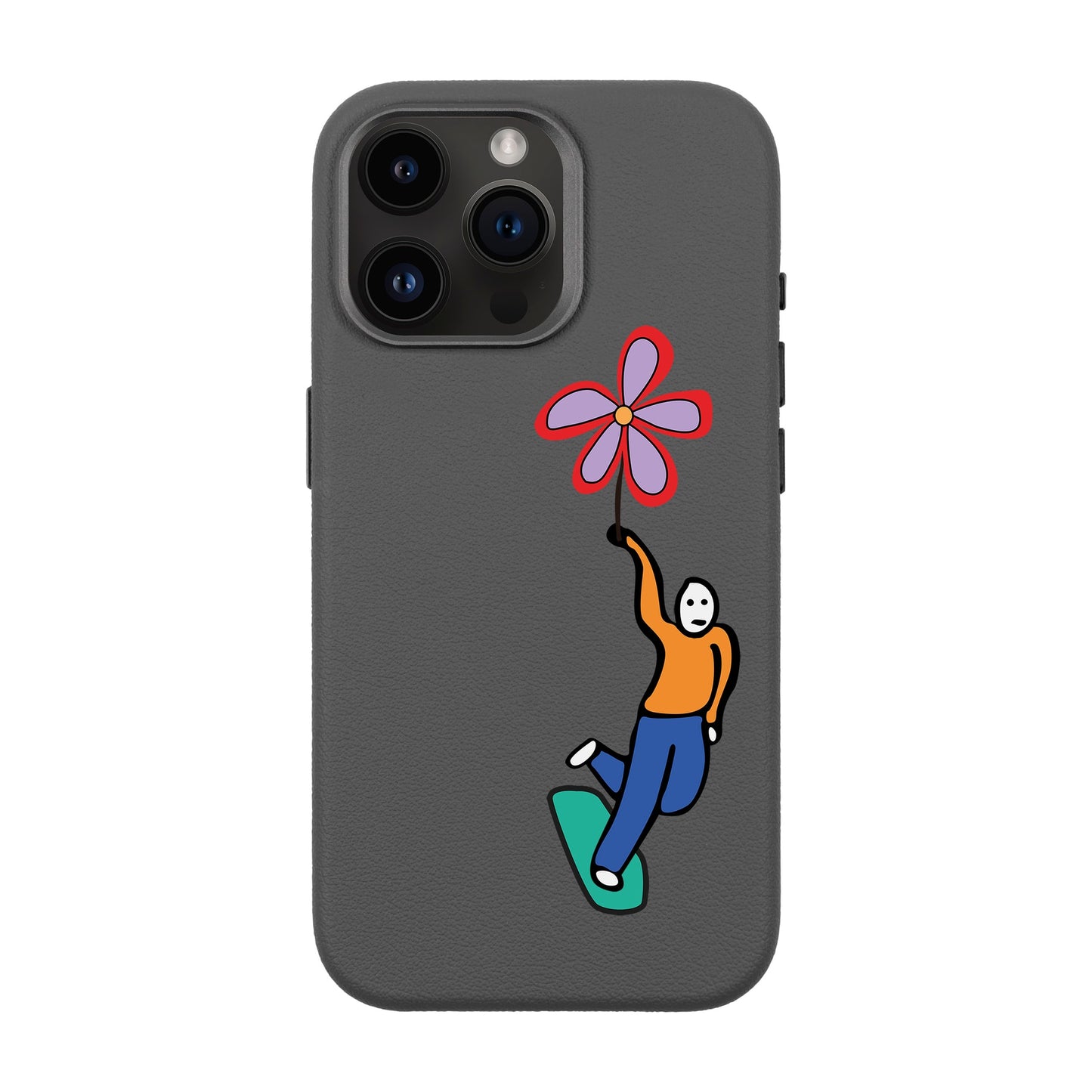SKATEBOARDER-iPhone 14 Pro Max Leather Premium Kılıf MagSafe Özellikli