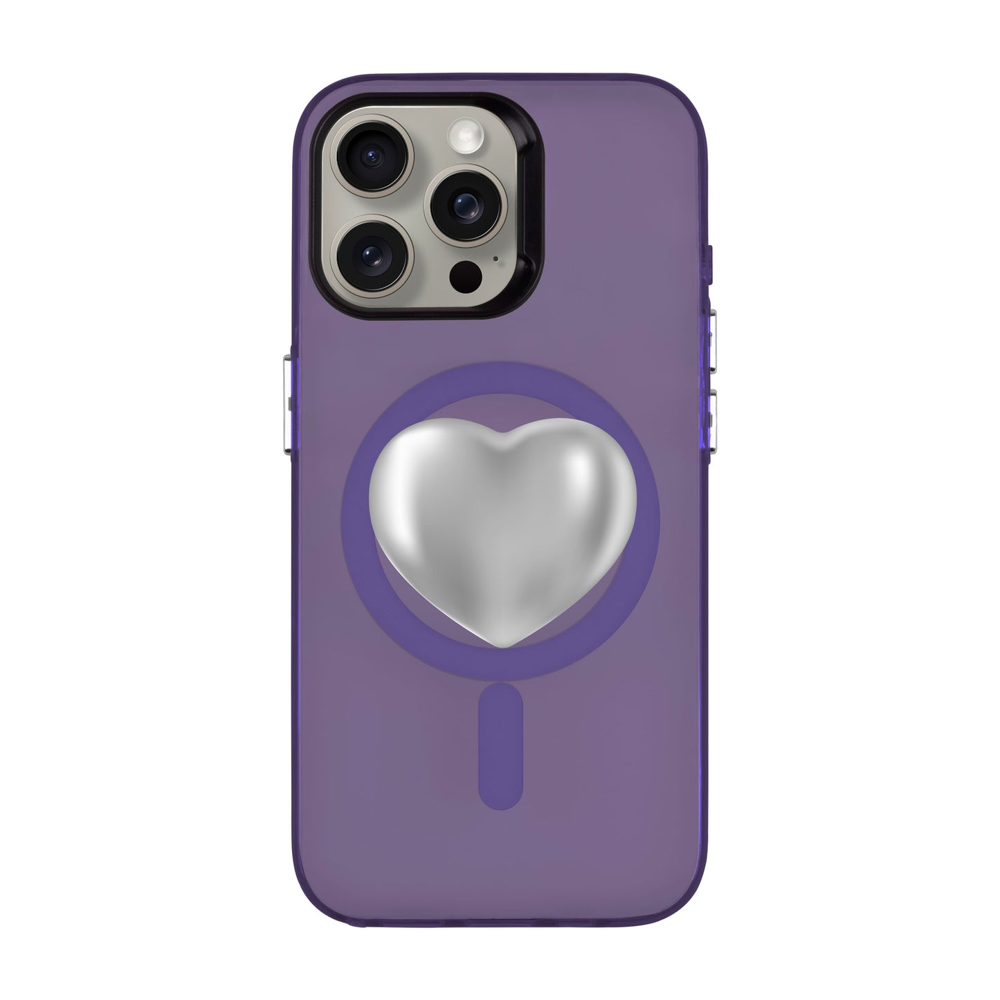 SILVER HEART-iPhone 15 Pro Max Hold Kılıf MagSafe Özellikli