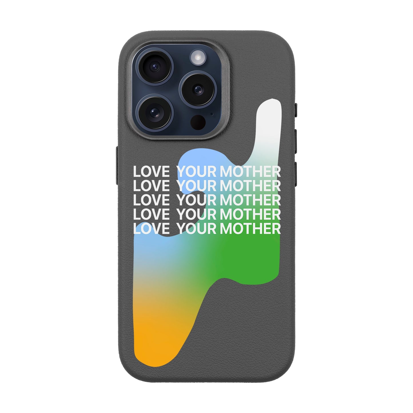 LOVE YOUR MOTHER-iPhone 15 Pro Leather Premium Kılıf MagSafe Özellikli